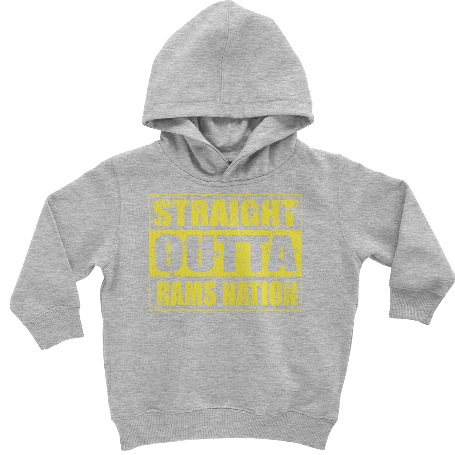 Straight Outta Rams Nation   Toddler Hoodie And Infant Fleece Romper Heather Grey