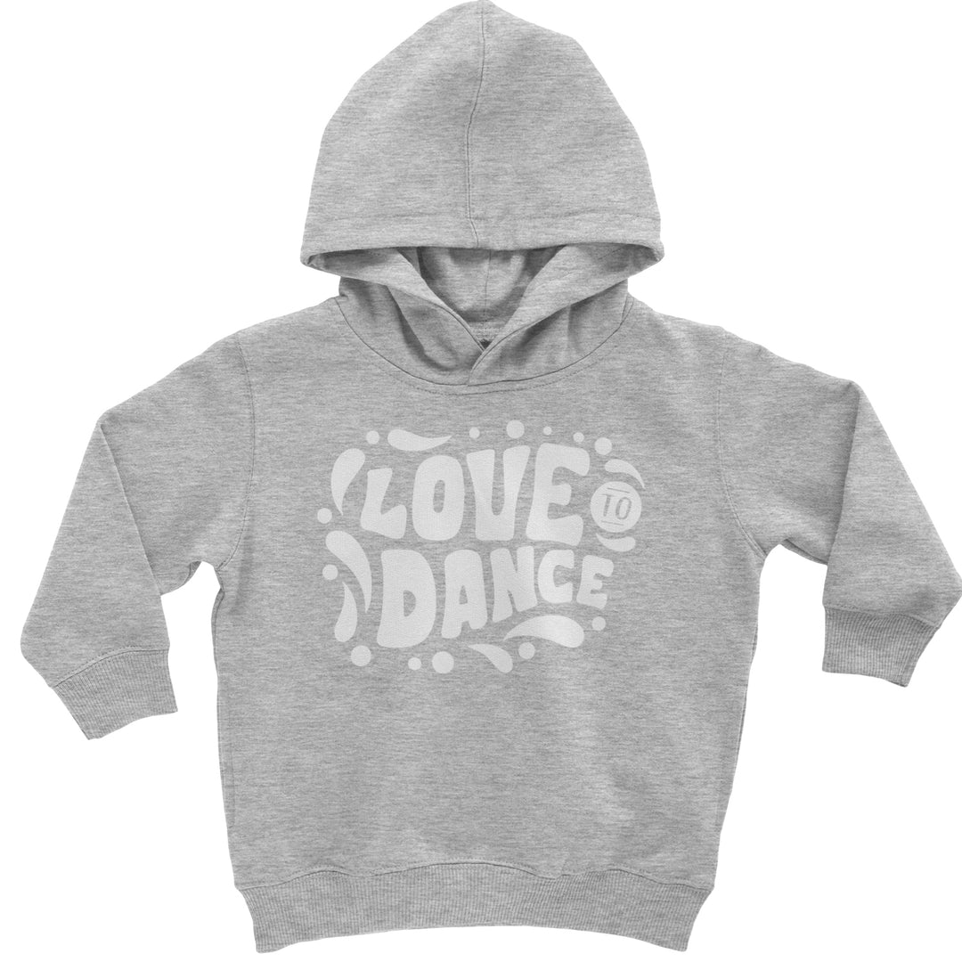 Love To Dance Toddler Hoodie And Infant Fleece Romper Heather Grey