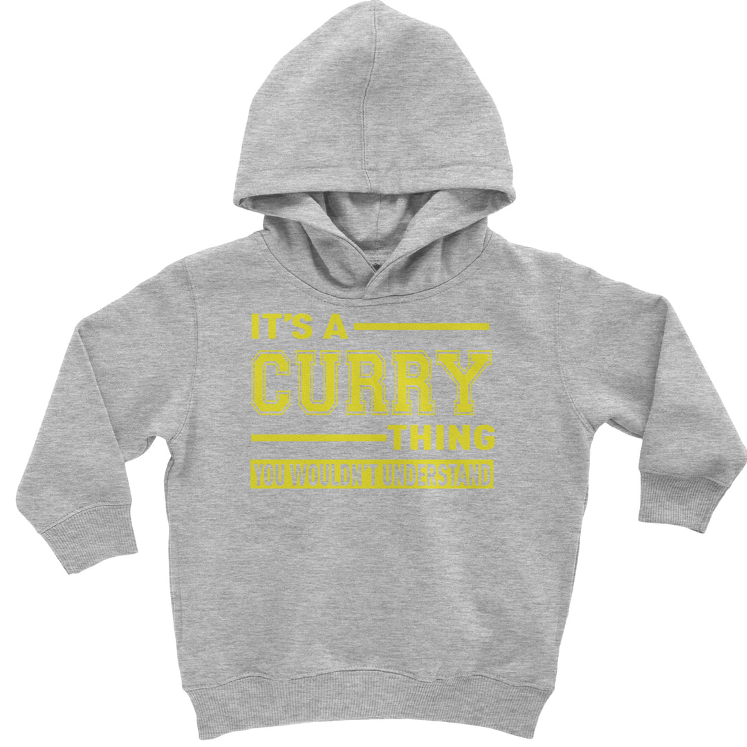 It's A Curry Thing, You Wouldn't Understand Basketball Toddler Hoodie And Infant Fleece Romper Heather Grey