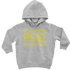 It's A Curry Thing, You Wouldn't Understand Basketball Toddler Hoodie And Infant Fleece Romper Heather Grey