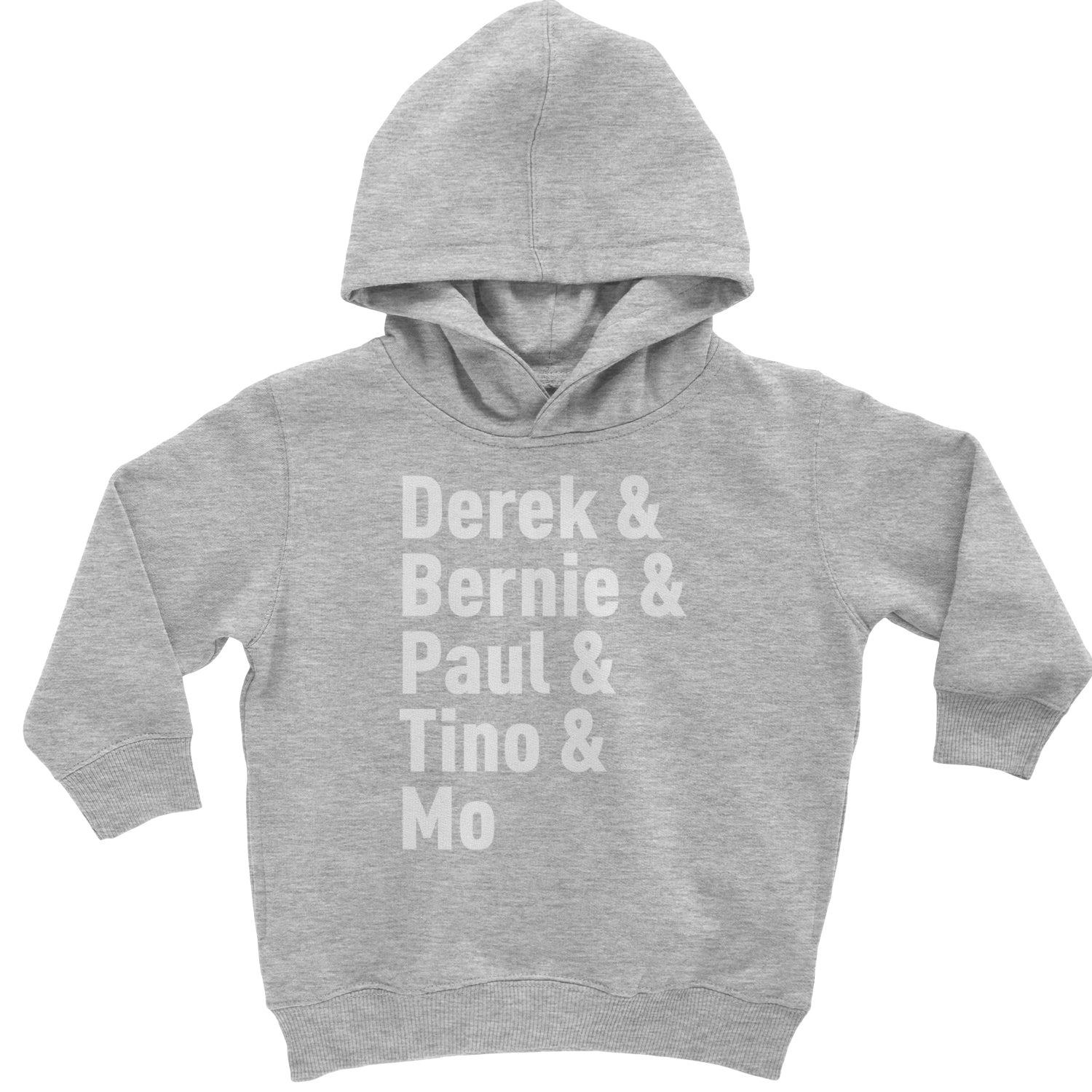 Derek & Bernie & Paul & Tino & Mo Toddler Hoodie And Infant Fleece Romper Heather Grey