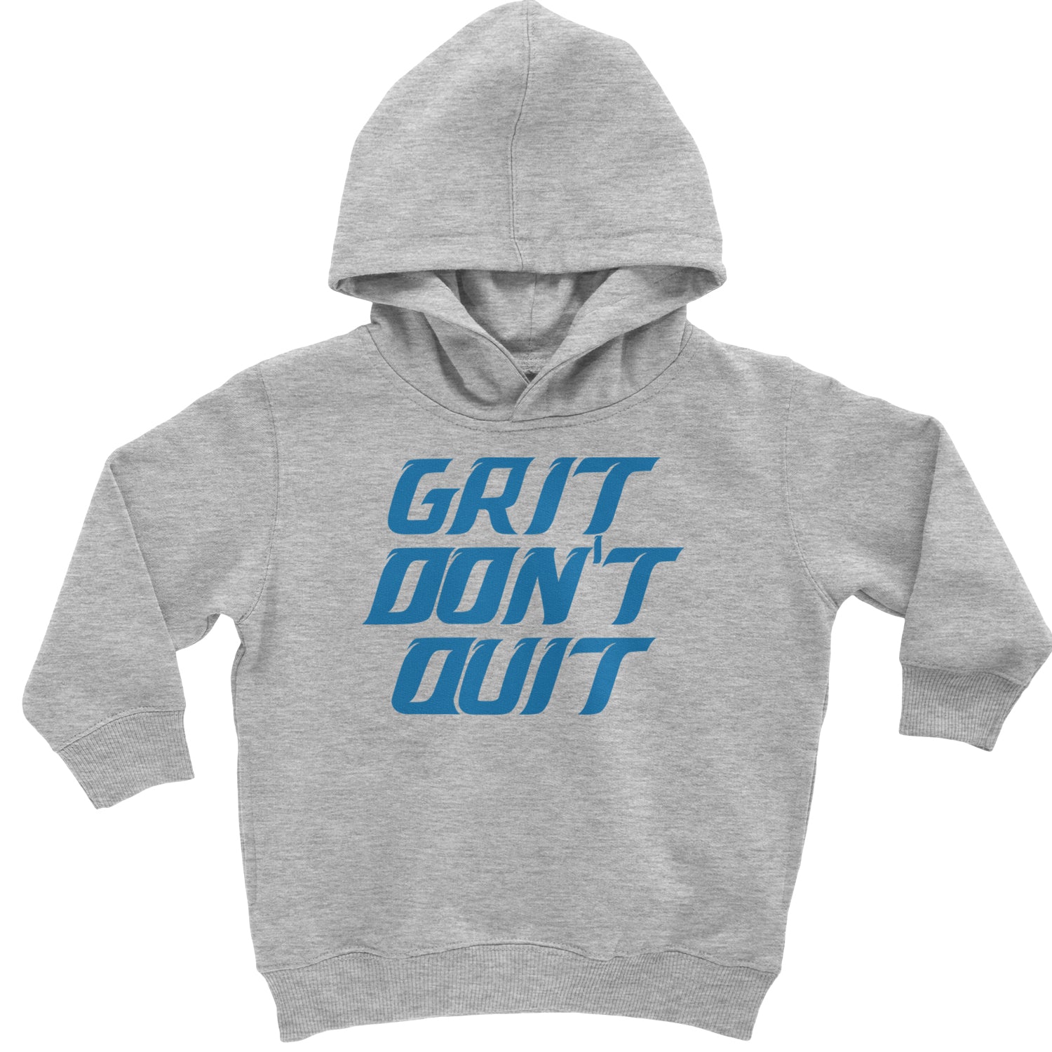 Grit Don't Quit Detroit Grit Toddler Hoodie And Infant Fleece Romper Heather Grey