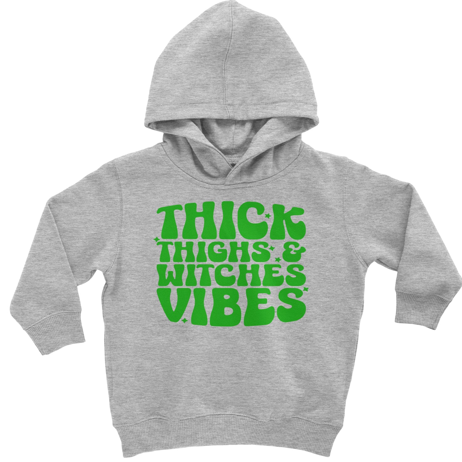 Thick Thighs And Witches Vibes Toddler Hoodie And Infant Fleece Romper Heather Grey