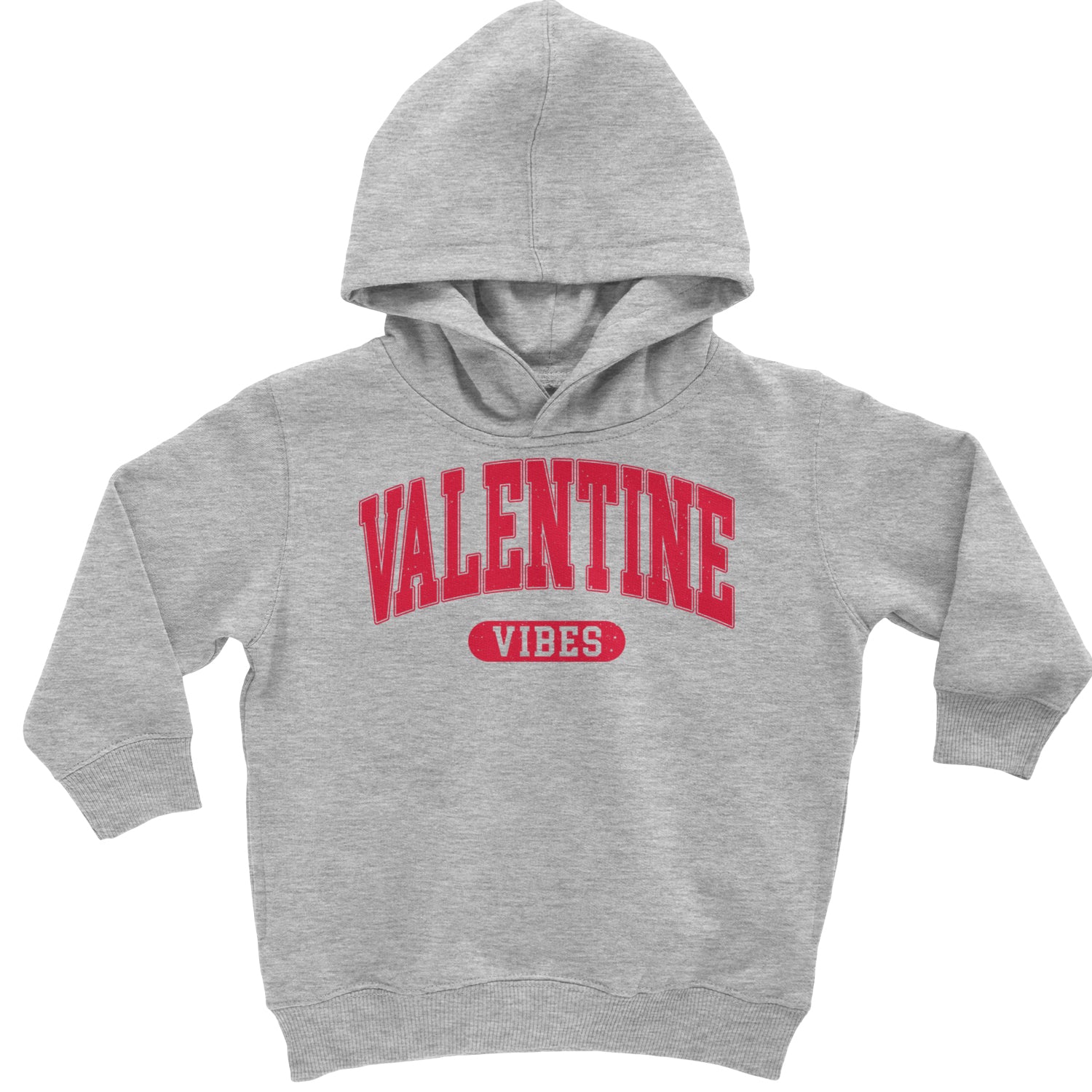 Valentines Vibes Toddler Hoodie And Infant Fleece Romper Heather Grey