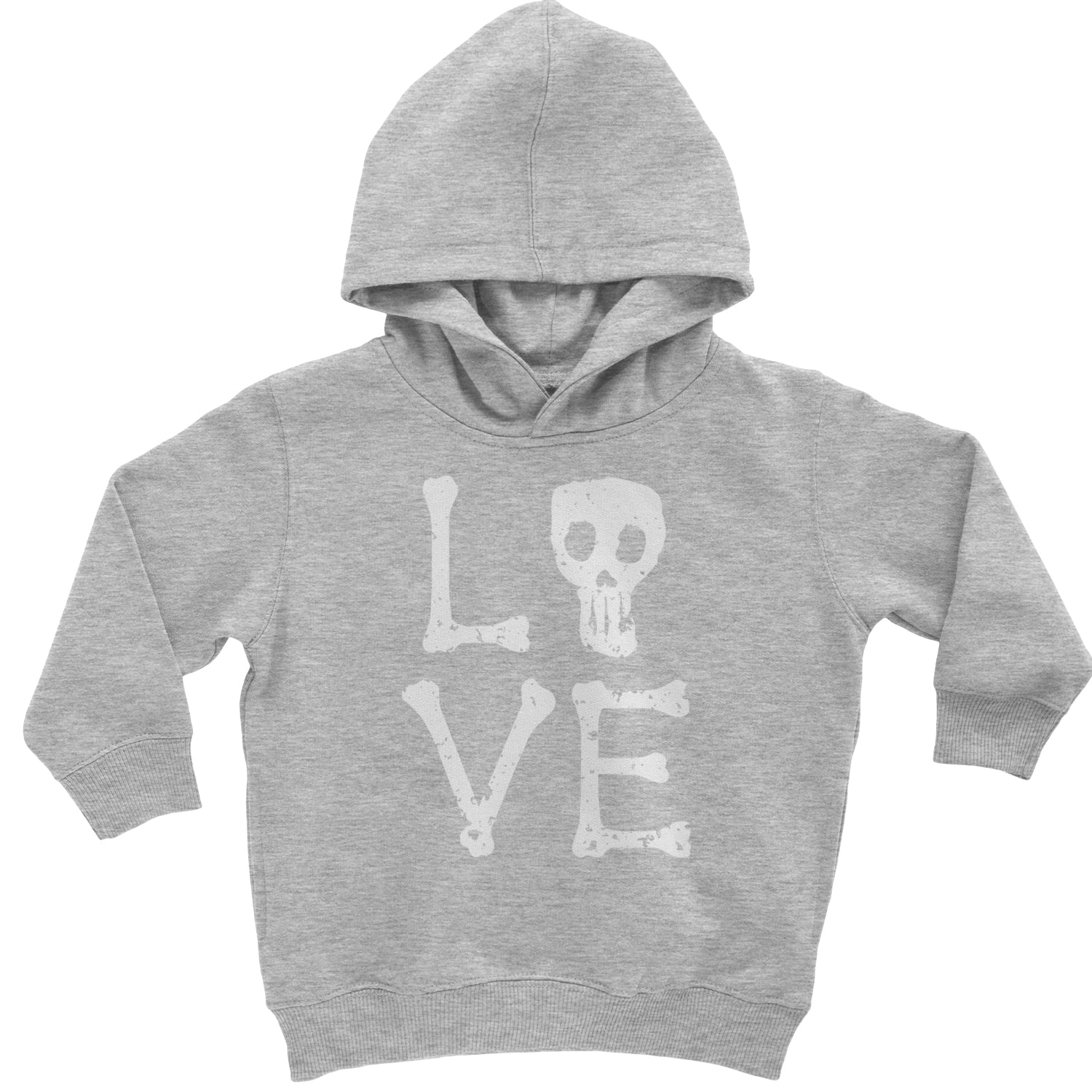 Love Skeleton Bones Toddler Hoodie And Infant Fleece Romper Heather Grey