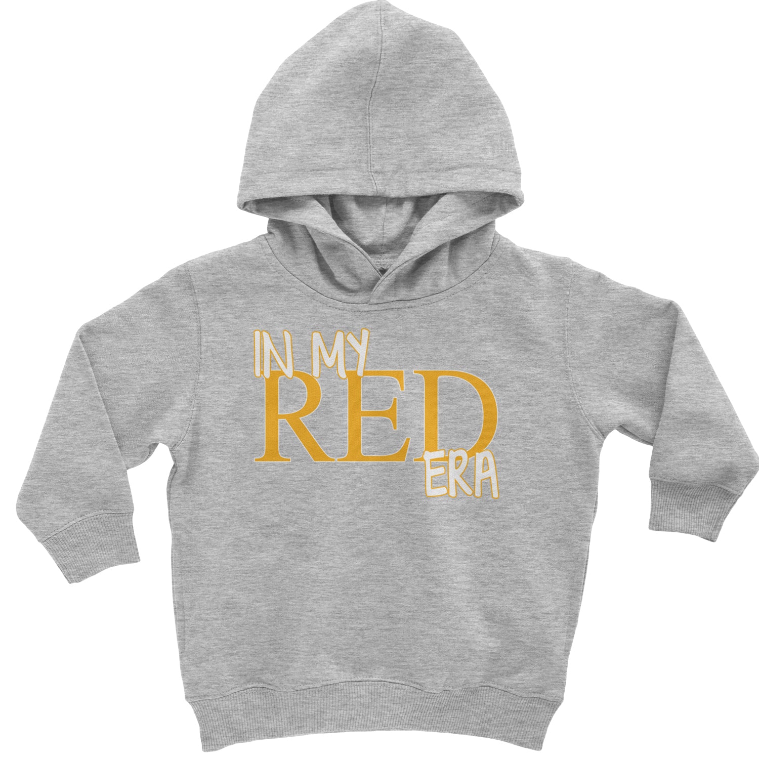 In My Red Era Kansas City Toddler Hoodie And Infant Fleece Romper Heather Grey