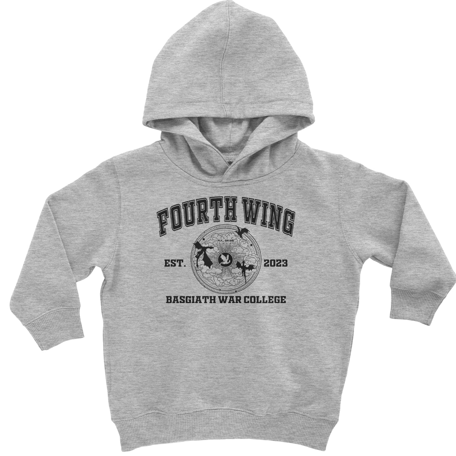 Fourth Wing Basgiath War College Toddler Hoodie Or Infant Fleece Romper Heather Grey