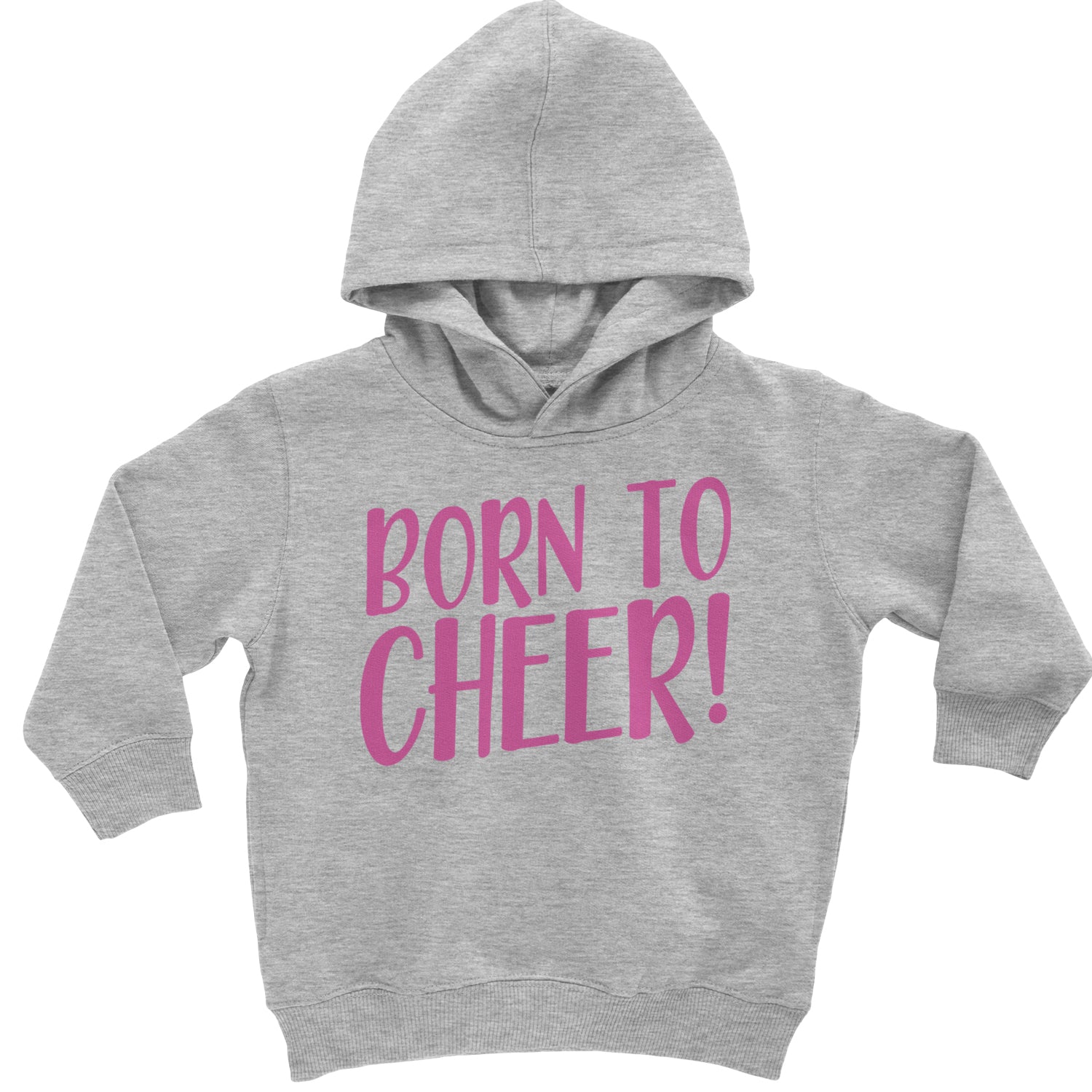 Born To Cheer Toddler Hoodie And Infant Fleece Romper Heather Grey