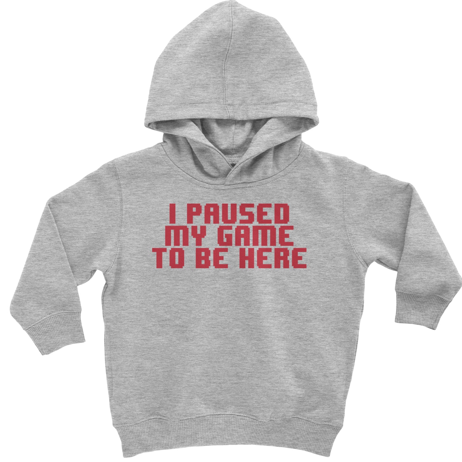 I Paused My Game To Be Here Funny Video Gamer Toddler Hoodie And Infant Fleece Romper Heather Grey