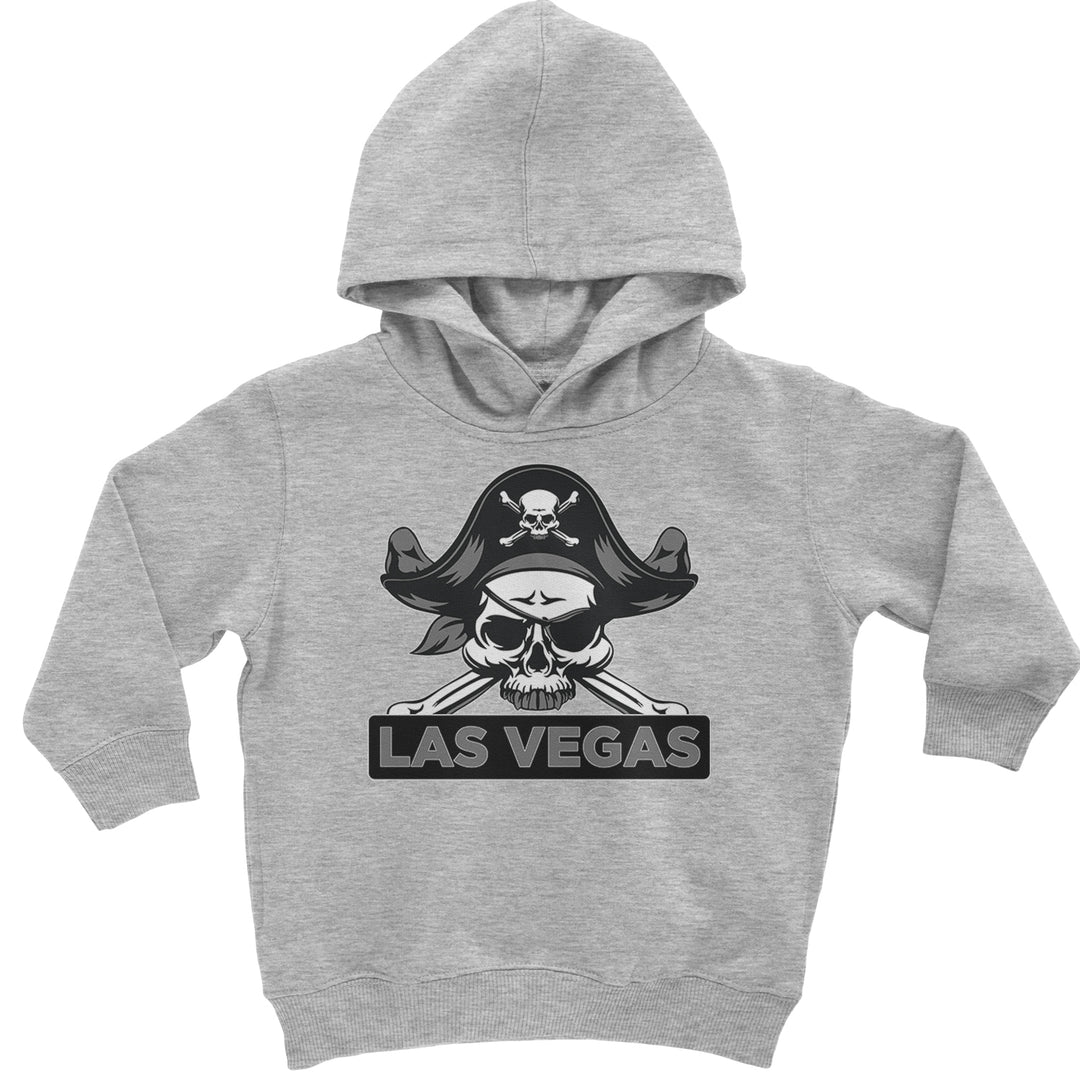 Raider Skull Straight Outta Las Vegas Toddler Hoodie And Infant Fleece Romper Heather Grey