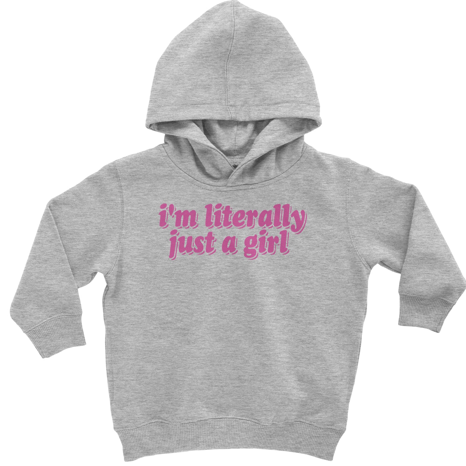 I'm Literally Just A Girl Toddler Hoodie And Infant Fleece Romper Heather Grey