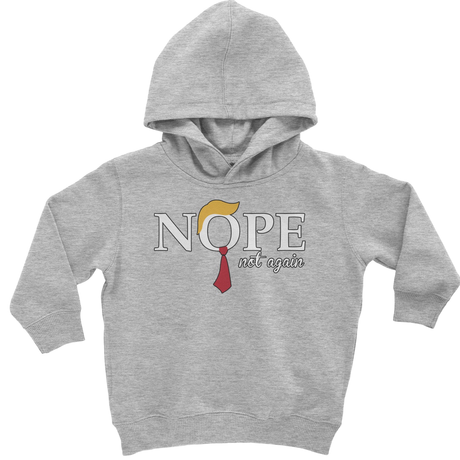 Nope Not Again Anti-Trump 2024 Toddler Hoodie And Infant Fleece Romper Heather Grey