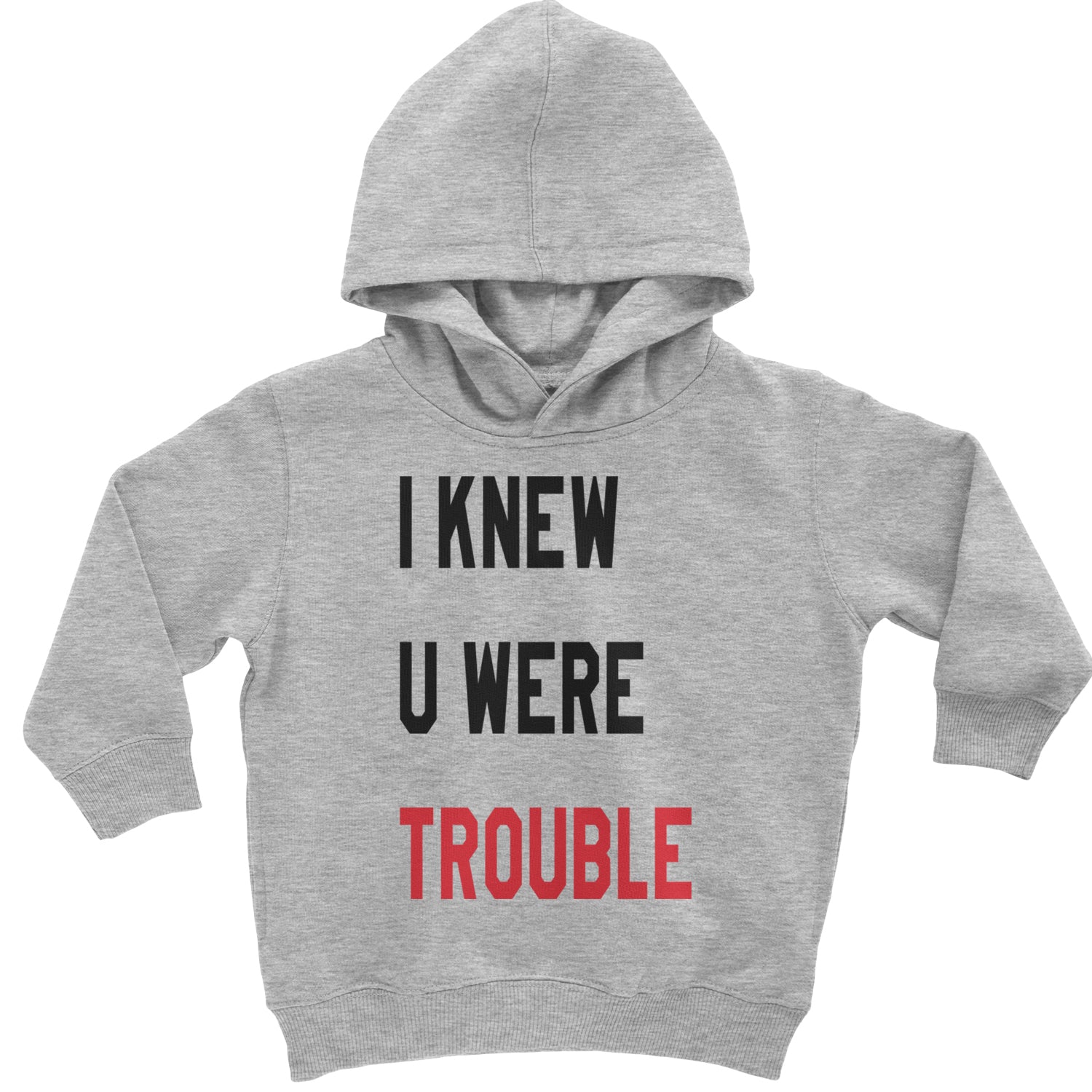 I Knew You Were Trouble New TTPD Era Toddler Hoodie And Infant Fleece Romper Heather Grey