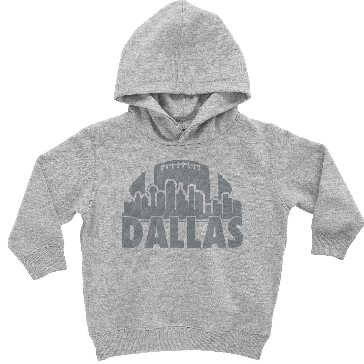 Dallas Texas Skyline Toddler Hoodie And Infant Fleece Romper Heather Grey