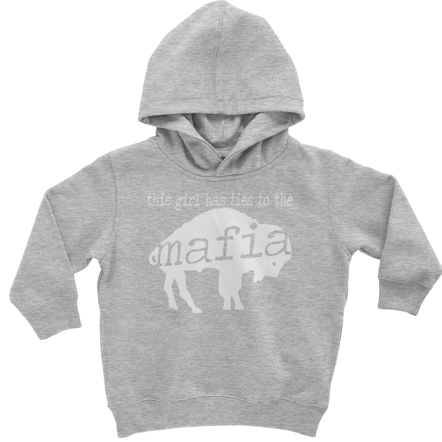 This Girl Has Ties To The Bills Mafia Toddler Hoodie And Infant Fleece Romper Heather Grey