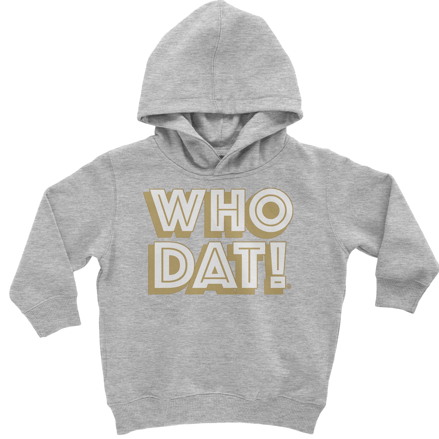 Who Dat Nation Big Bold New Orleans Toddler Hoodie And Infant Fleece Romper Heather Grey