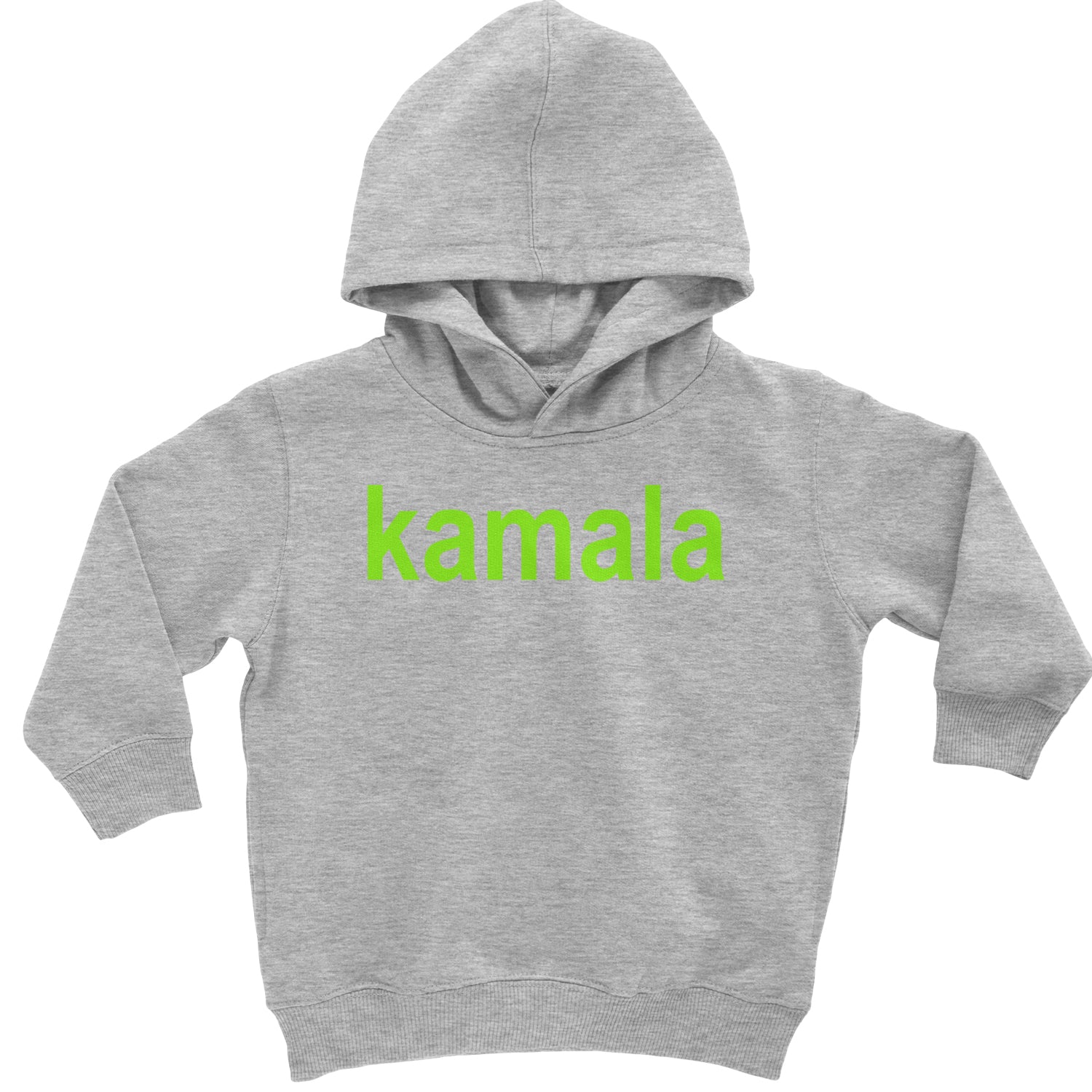 Kamala Bright Green Brat Coconut Tree Toddler Hoodie And Infant Fleece Romper Heather Grey