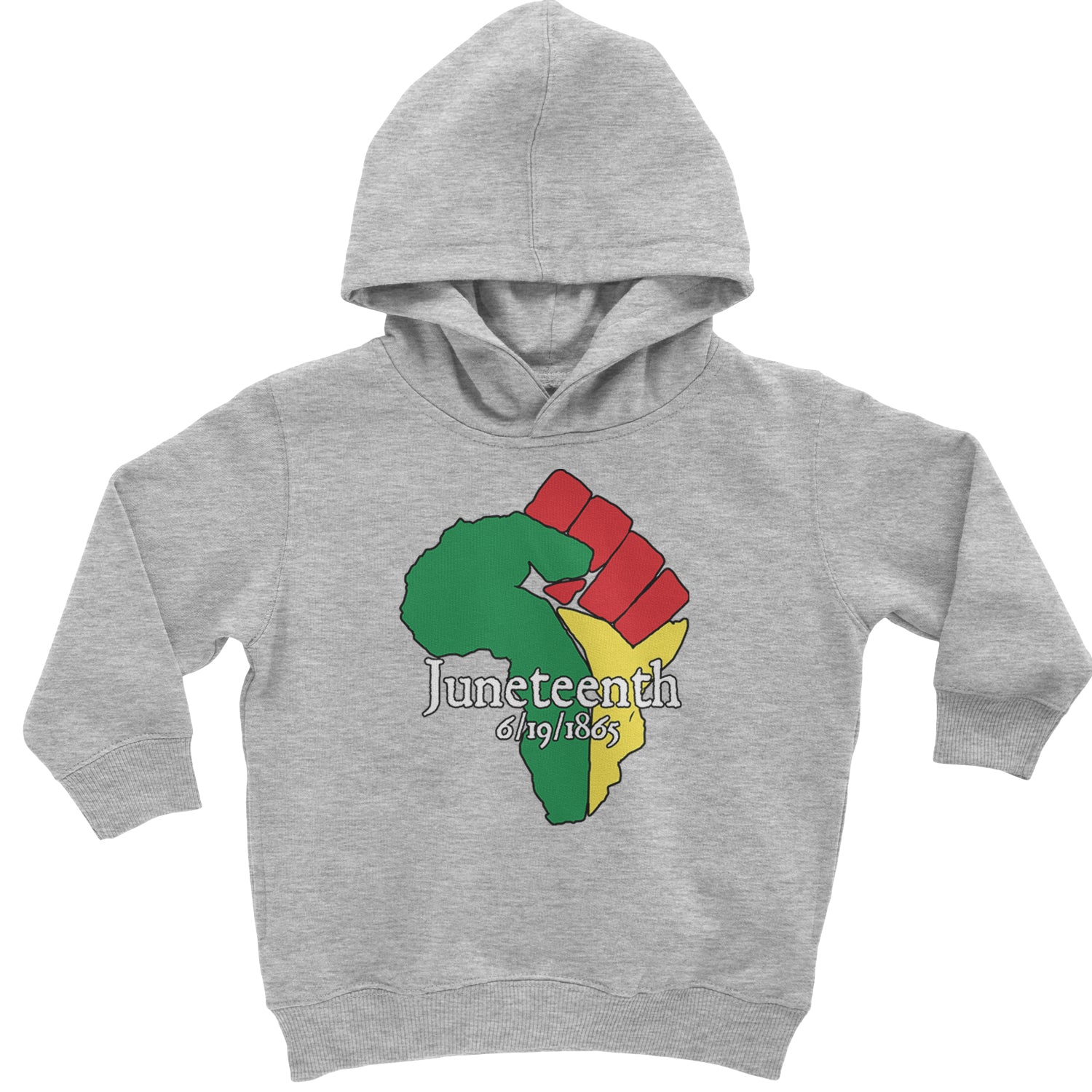 Juneteenth Raised Fist Africa Celebrate Emancipation Day Toddler Hoodie And Infant Fleece Romper Heather Grey