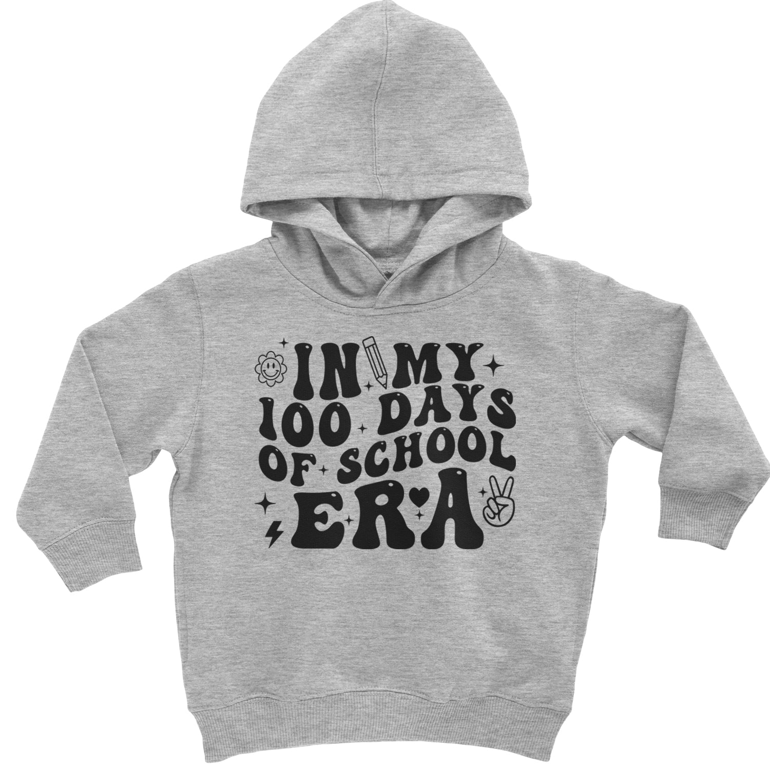 In My 100 Days Of School Era Toddler Hoodie And Infant Fleece Romper Heather Grey