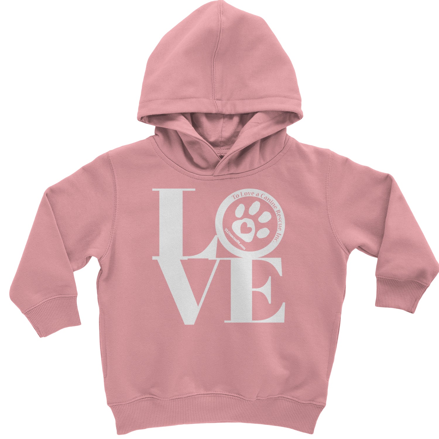 TLC LOVE Dog Rescue Toddler Hoodie And Infant Fleece Romper Mauve