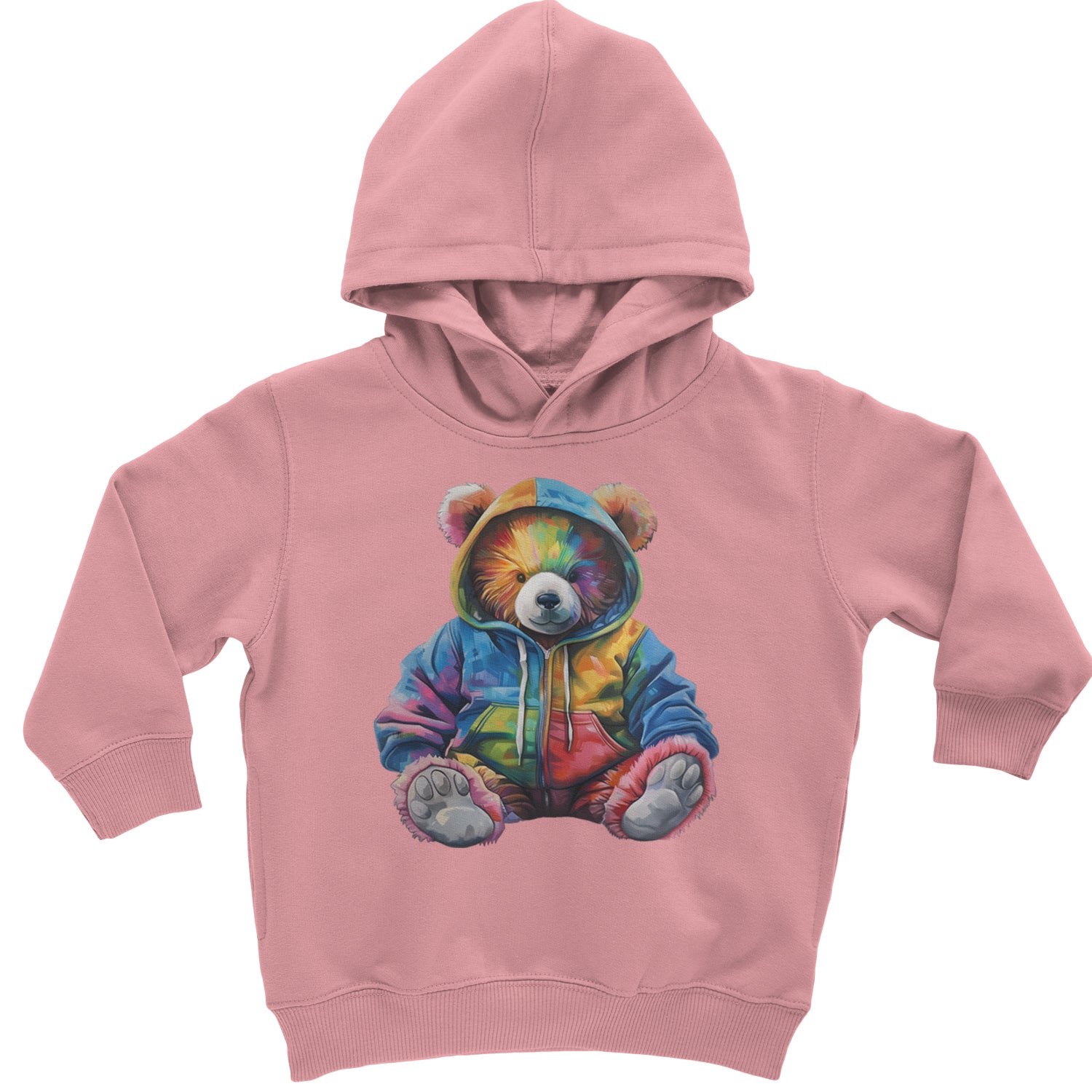 Rainbow Streetwear Urban Graffiti Bear Toddler Hoodie Or Infant Fleece Romper Mauve