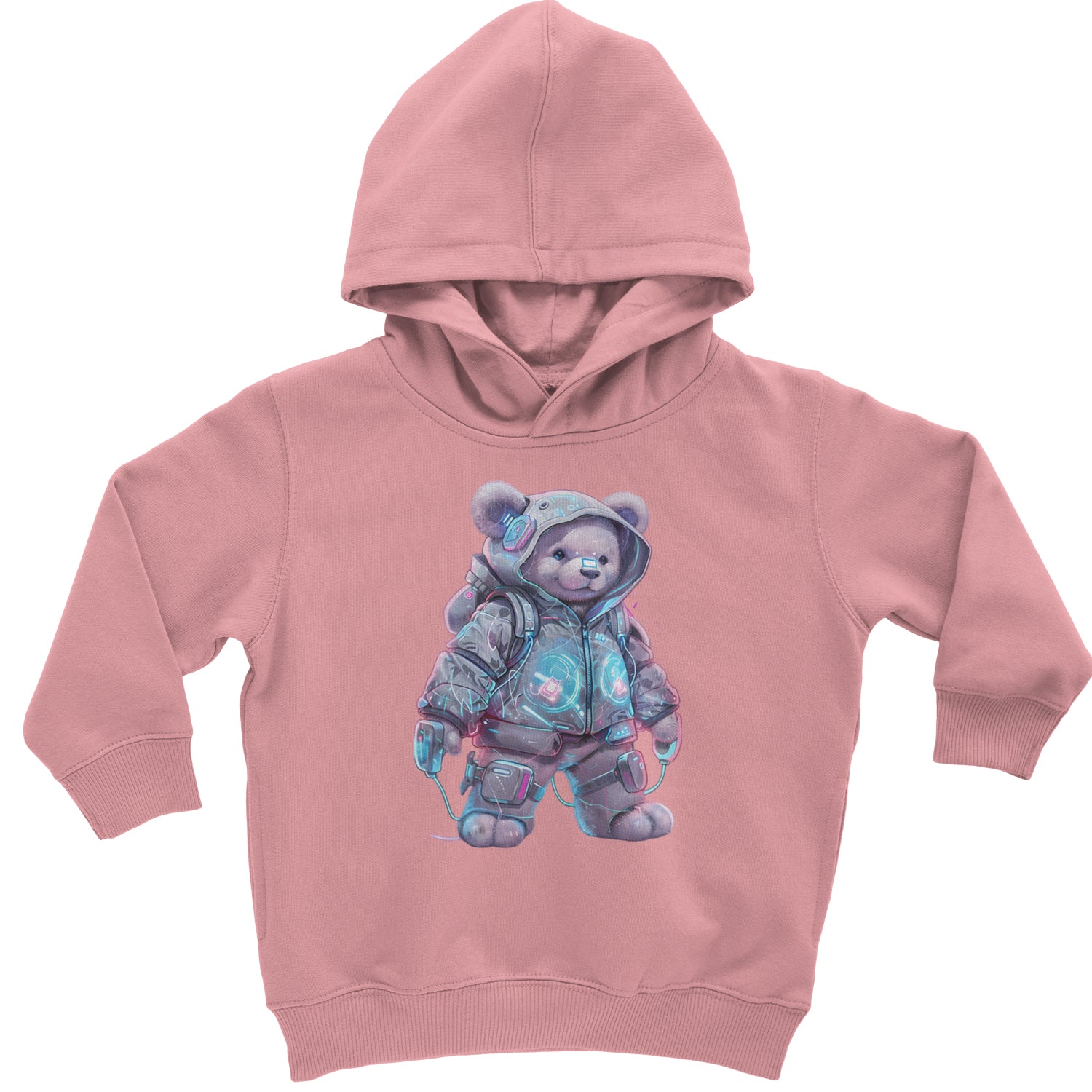 Cyberpunk Adventure Urban Graffiti Bear Toddler Hoodie Or Infant Fleece Romper Mauve