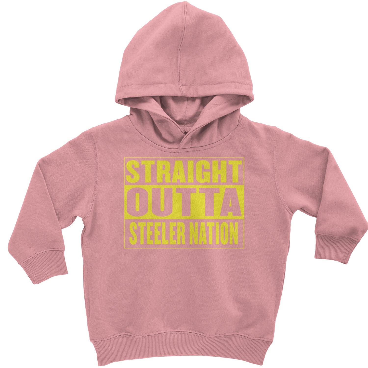 Straight Outta Steeler Nation Football  Toddler Hoodie And Infant Fleece Romper Mauve