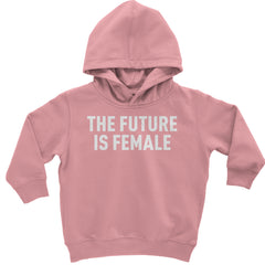 The Future Is Female Feminism graphic on Toddler Hoodie and Baby Fleece Onesie in Mauve