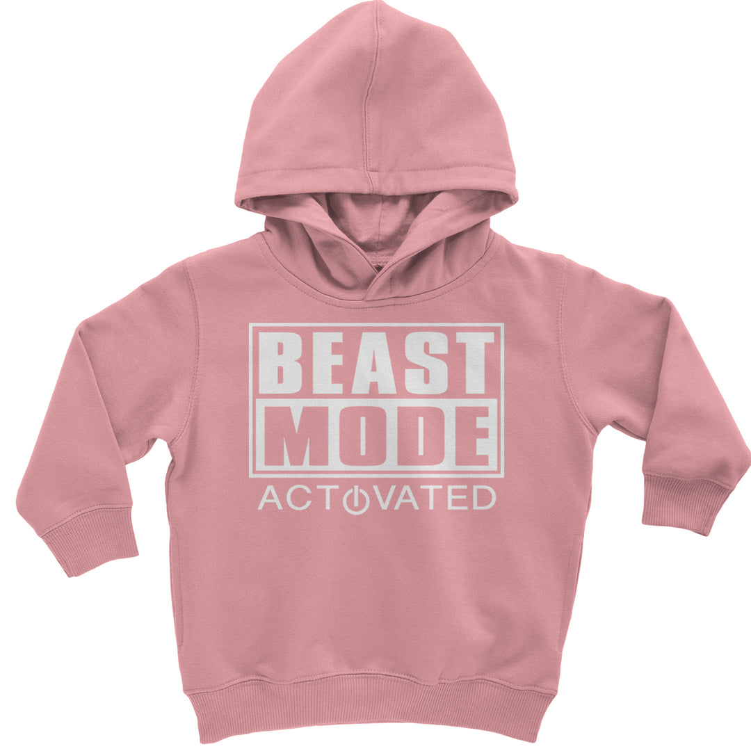 Activated Beast Mode Workout Gym Clothing Toddler Hoodie And Infant Fleece Romper Mauve