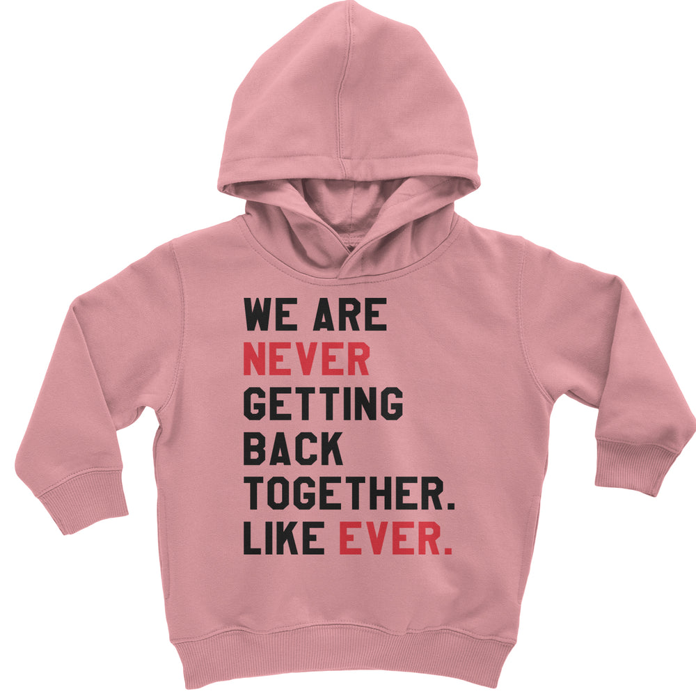We Are Never Getting Back Together TTPD Eras Outfit Toddler Hoodie And Infant Fleece Romper Mauve