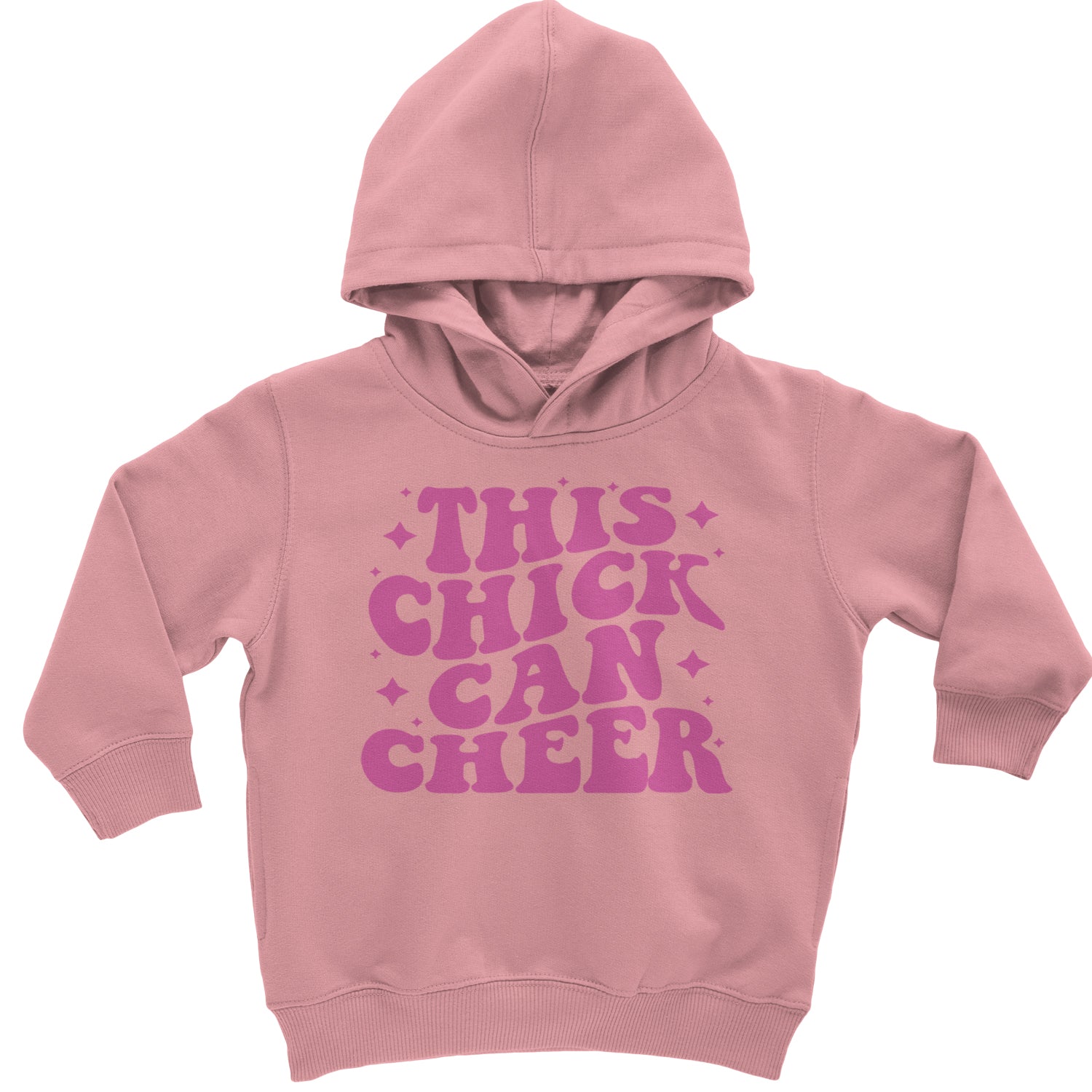 This Chick Can Cheer Toddler Hoodie And Infant Fleece Romper Mauve