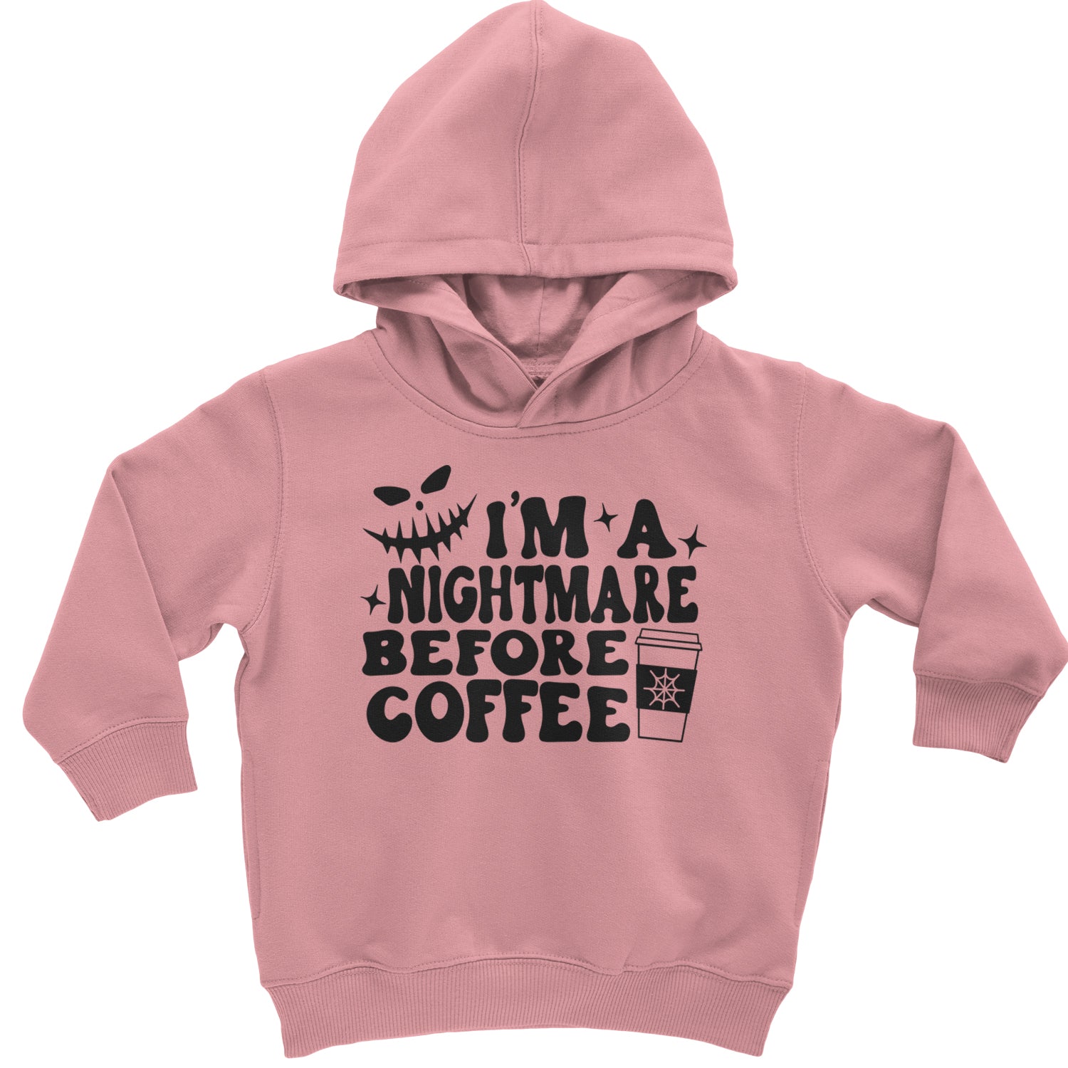 I'm A Nightmare Before Coffee Toddler Hoodie And Infant Fleece Romper Heather Grey