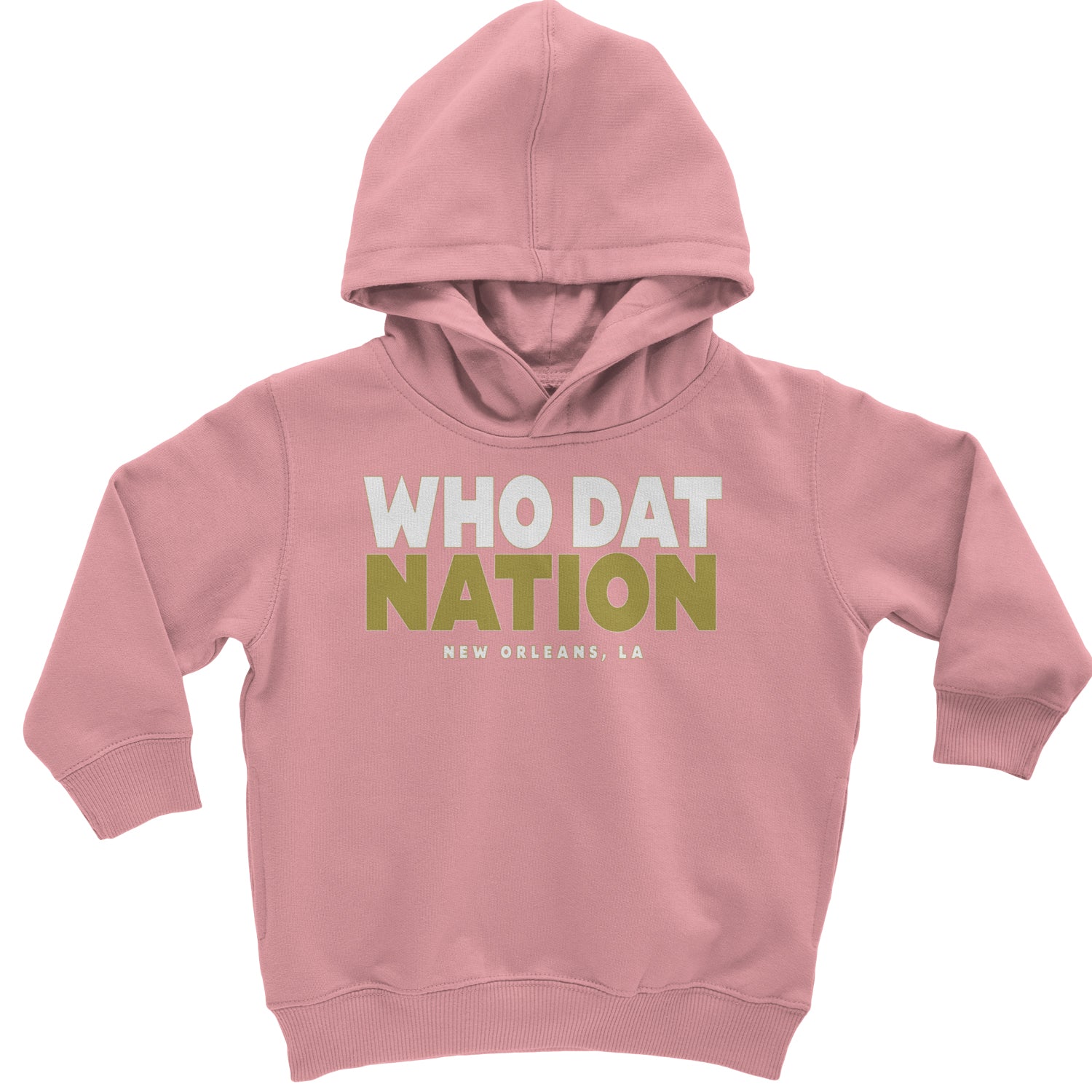 New Orleans Who Dat Nation Toddler Hoodie And Infant Fleece Romper Mauve