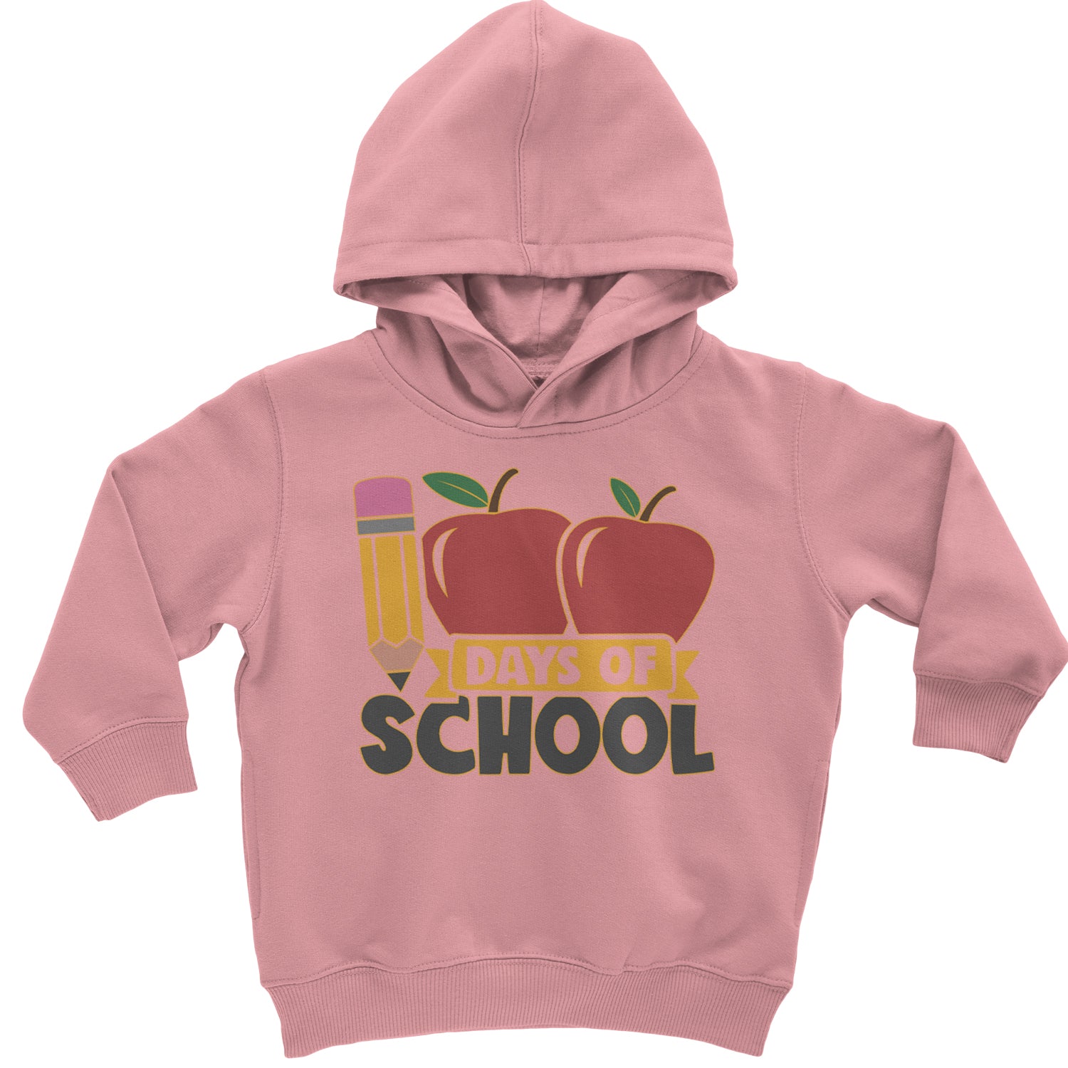 100 Days Of School Apple Pencil Toddler Hoodie And Infant Fleece Romper Mauve