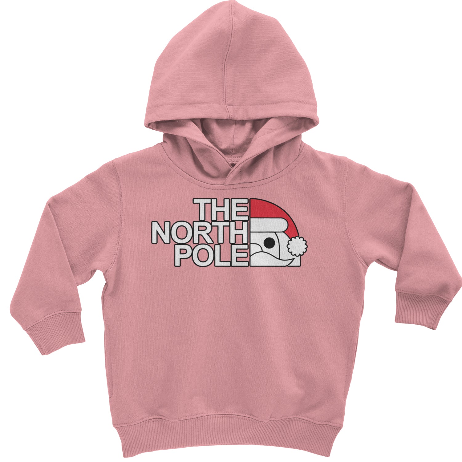 The North Pole Santa Face Toddler Hoodie And Infant Fleece Romper Mauve