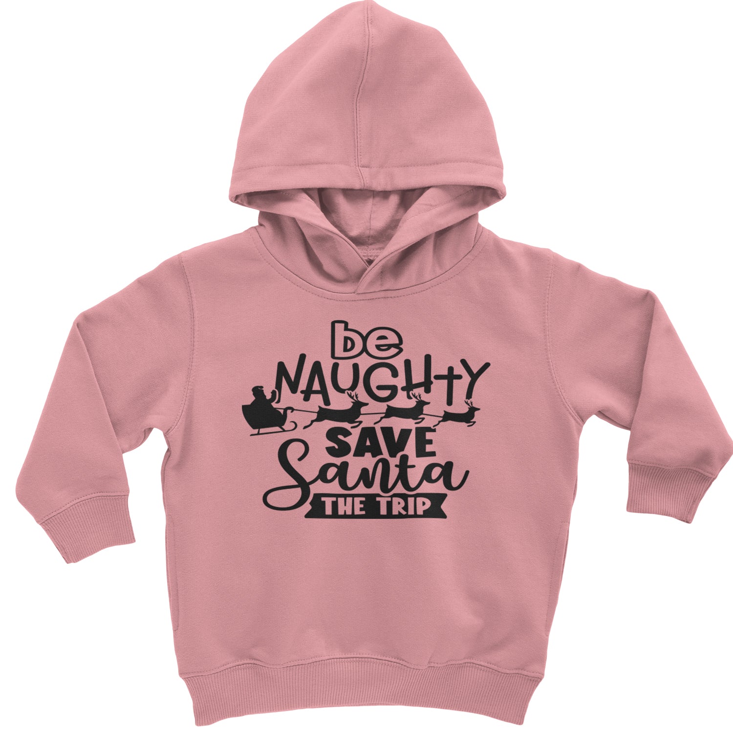 Be Naughty Save Santa the Trip Christmas Toddler Hoodie And Infant Fleece Romper Heather Grey