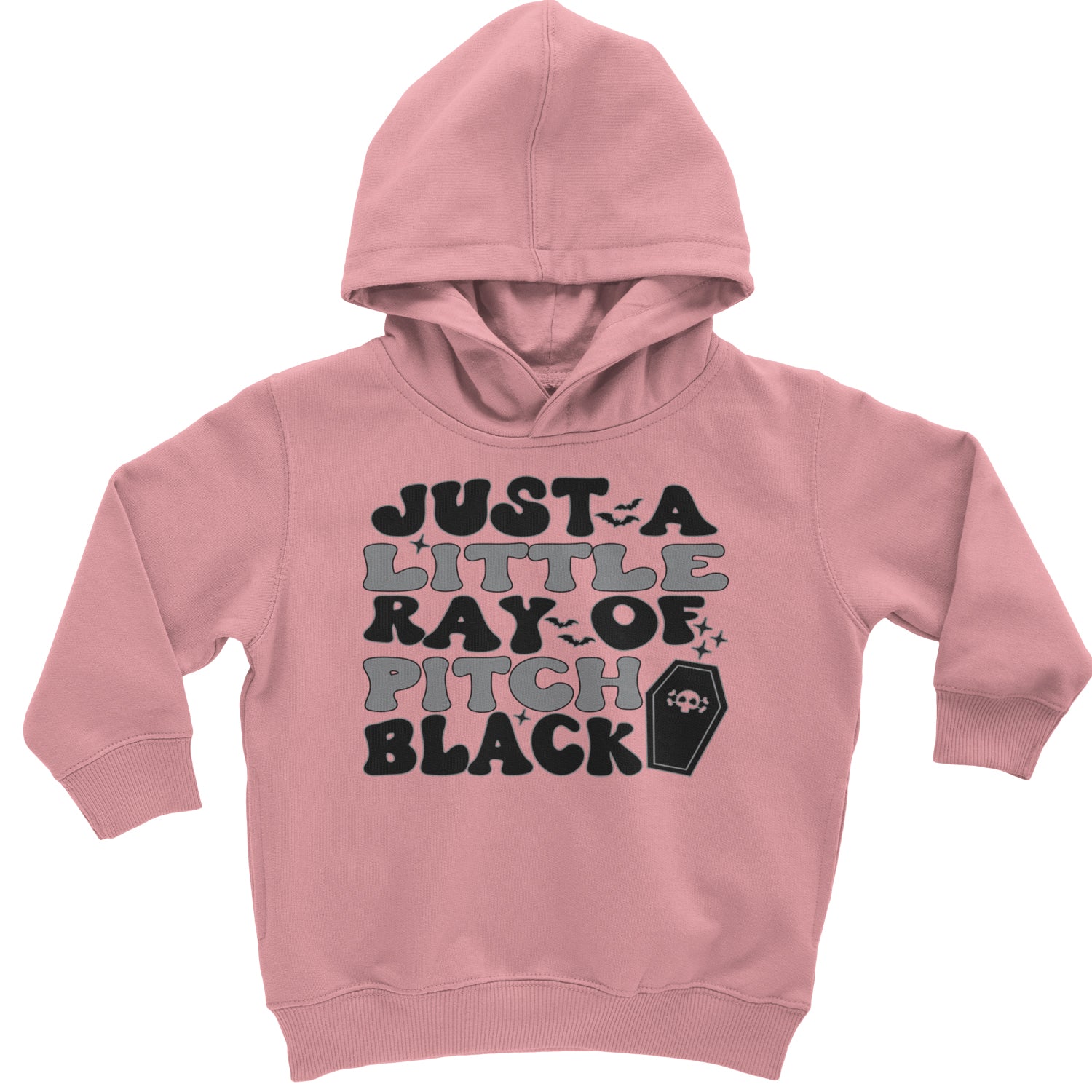 Just A Little Ray of Pitch Black Toddler Hoodie And Infant Fleece Romper Mauve