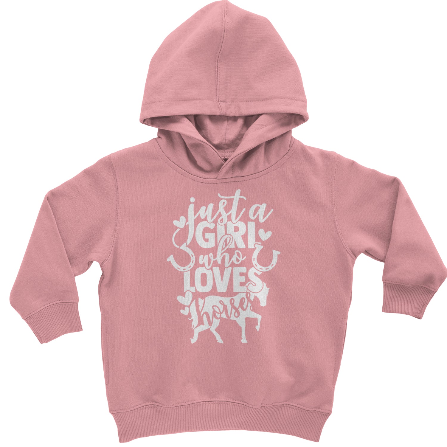 Just A Girl Who Loves Horses Toddler Hoodie And Infant Fleece Romper Mauve