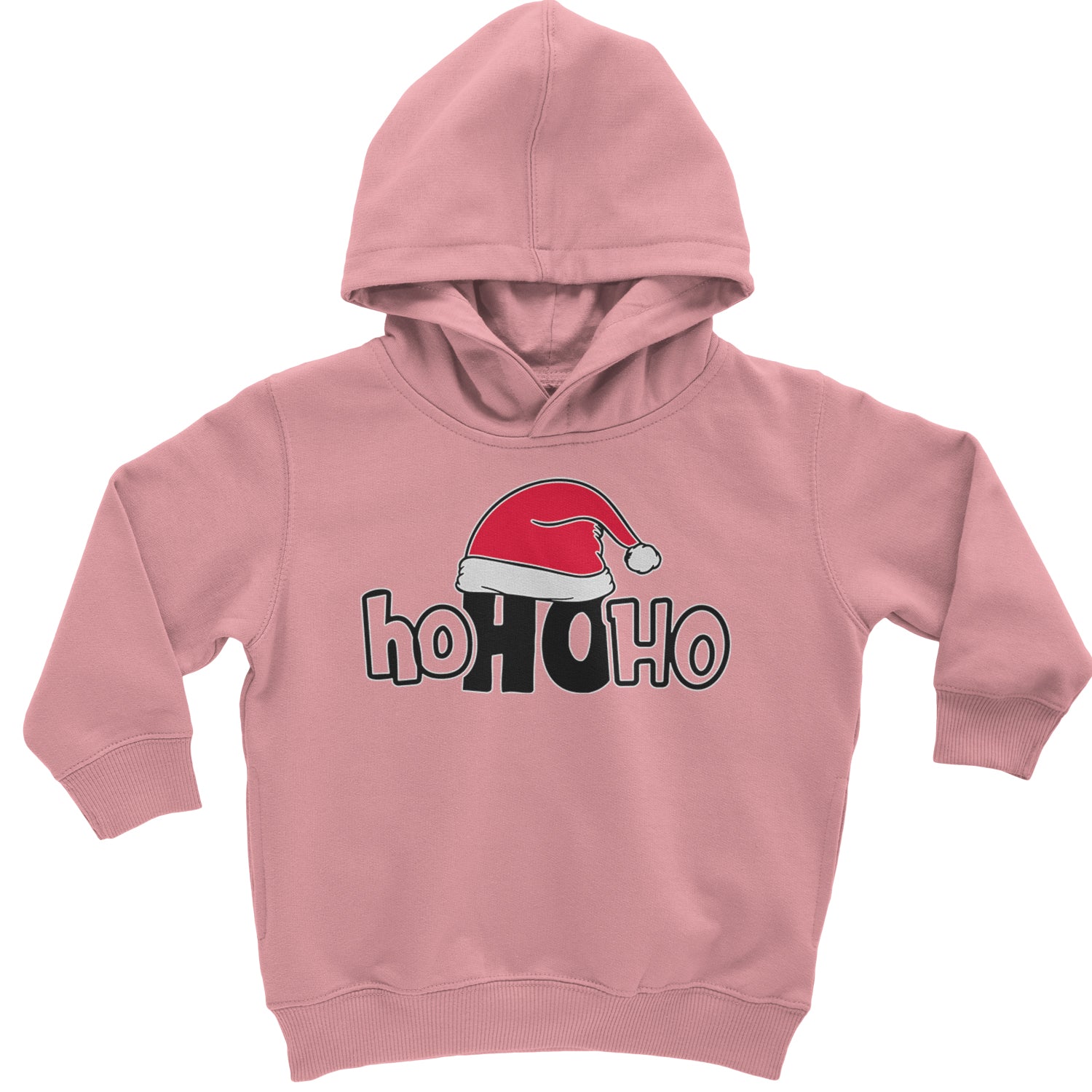 Ho Ho Ho Santa Christmas Hat Toddler Hoodie And Infant Fleece Romper Mauve