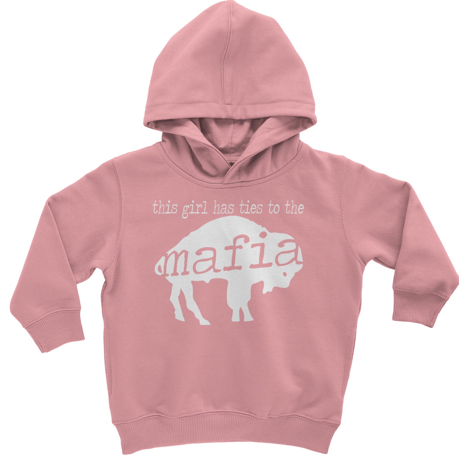 This Girl Has Ties To The Bills Mafia Toddler Hoodie And Infant Fleece Romper Mauve