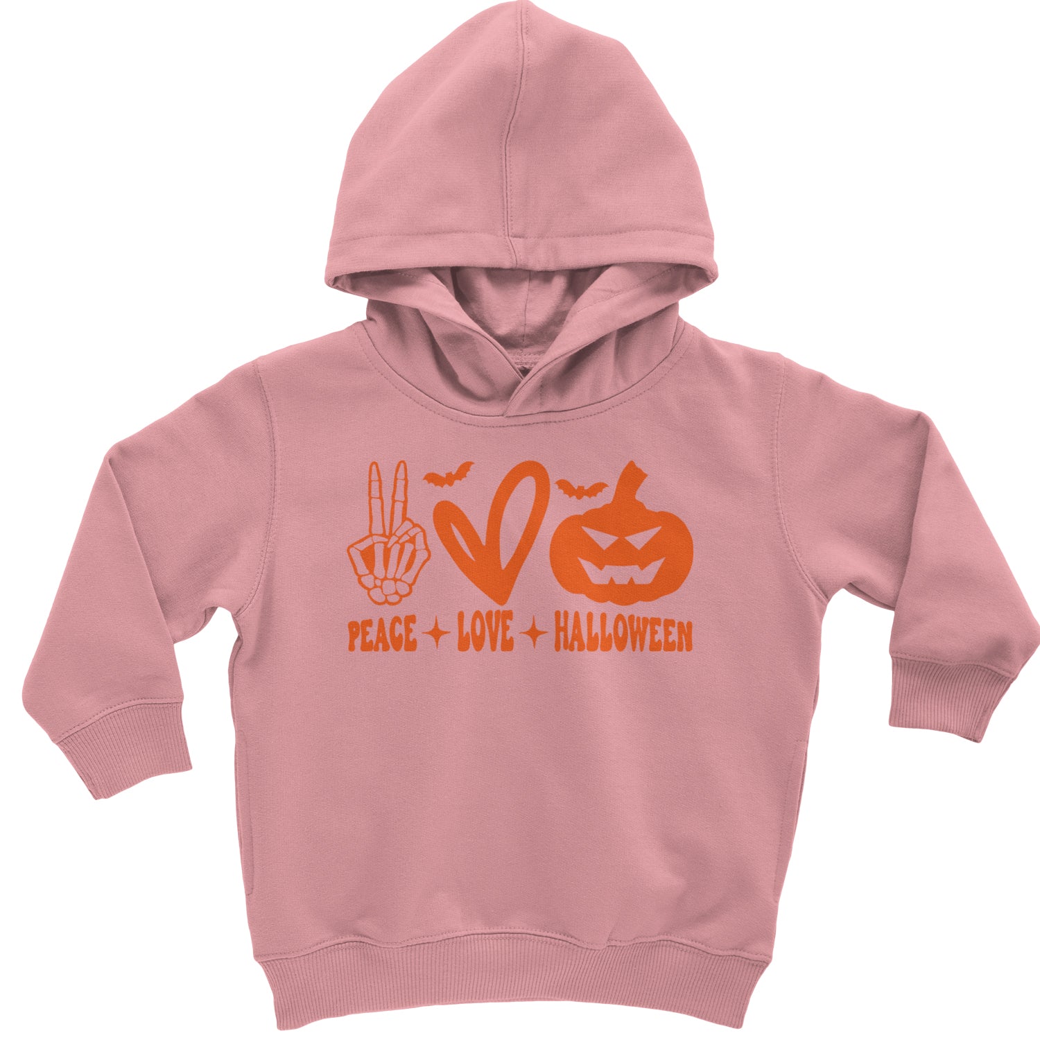 Peace, Love and Halloween Toddler Hoodie And Infant Fleece Romper Mauve