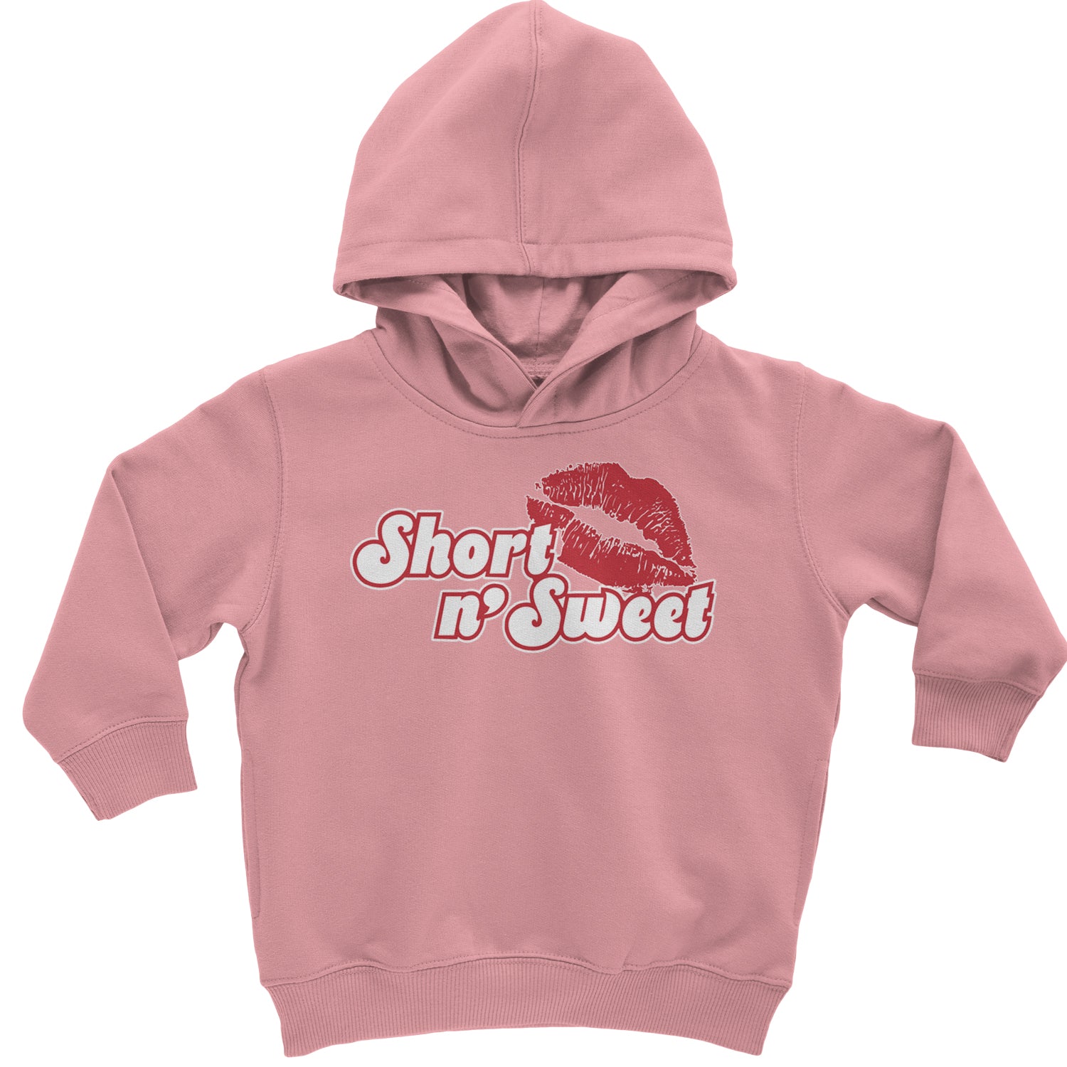 Short N' Sweet Red Lips Toddler Hoodie And Infant Fleece Romper Mauve