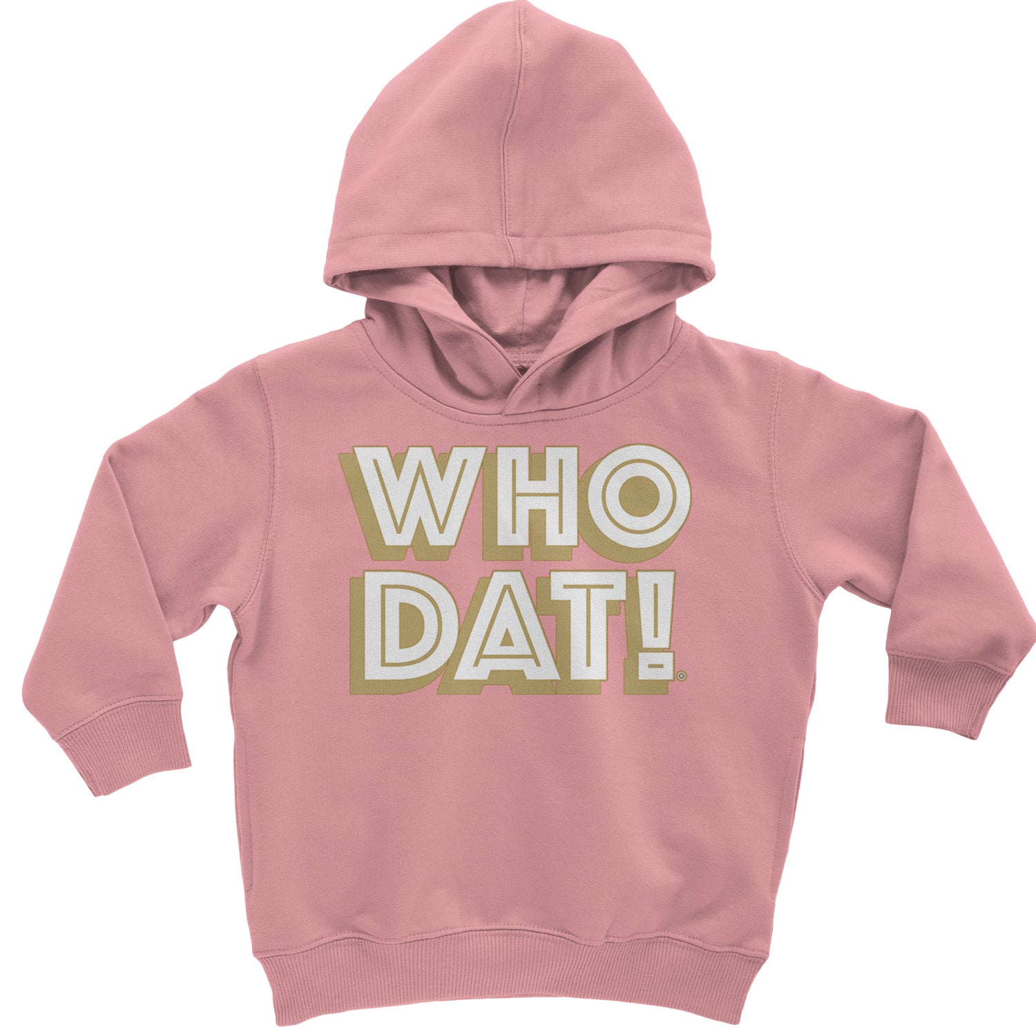 Who Dat Nation Big Bold New Orleans Toddler Hoodie And Infant Fleece Romper Mauve