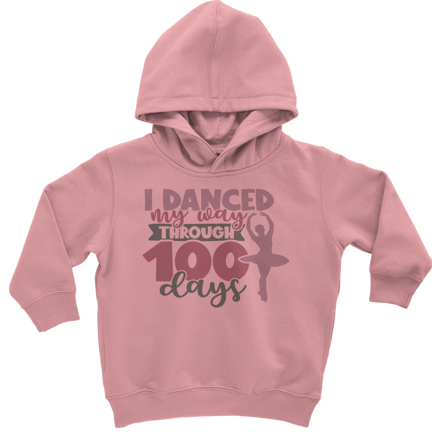 I Danced My Way Through 100 Days Of School Toddler Hoodie And Infant Fleece Romper Mauve