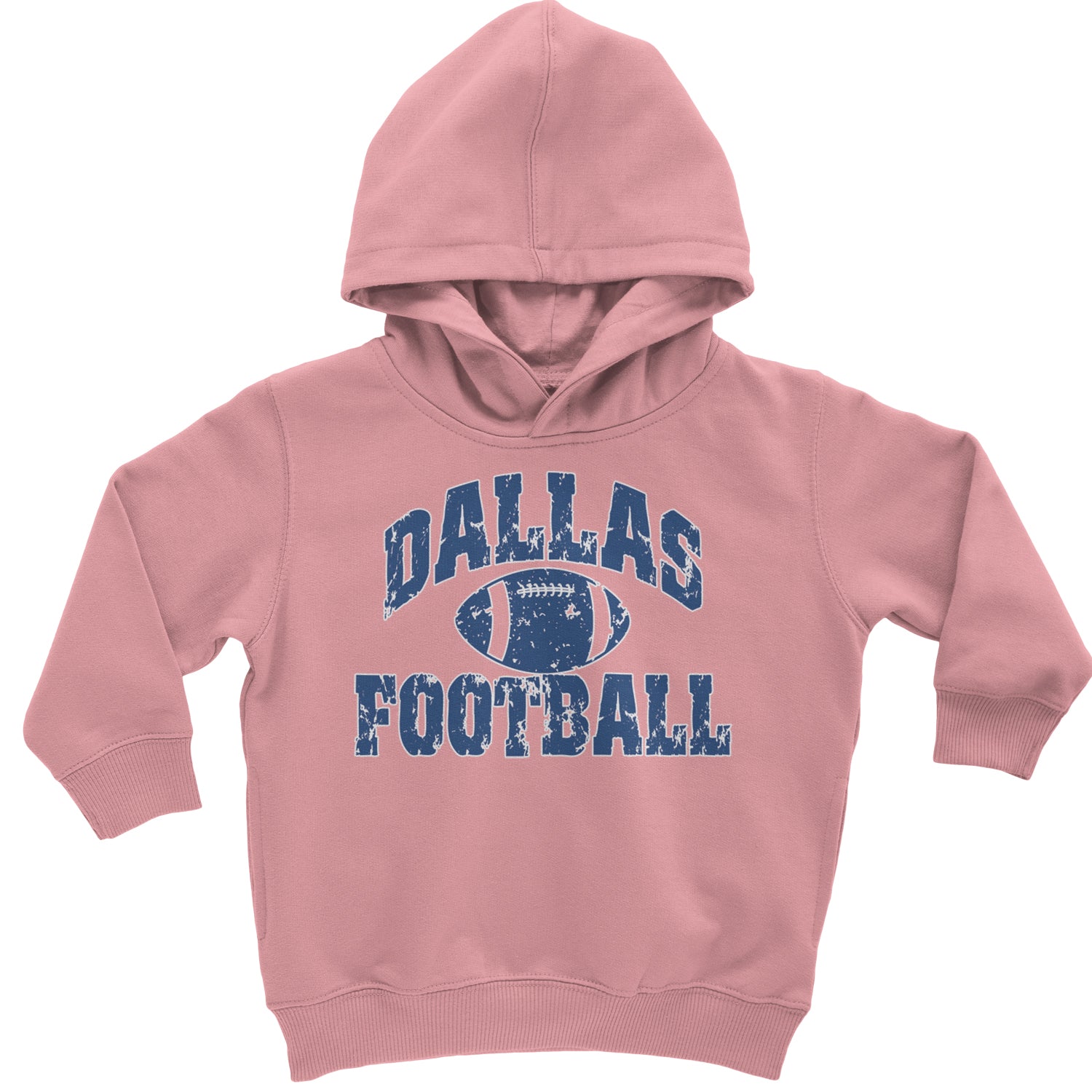 Dallas Distressed Football Toddler Hoodie And Infant Fleece Romper Mauve