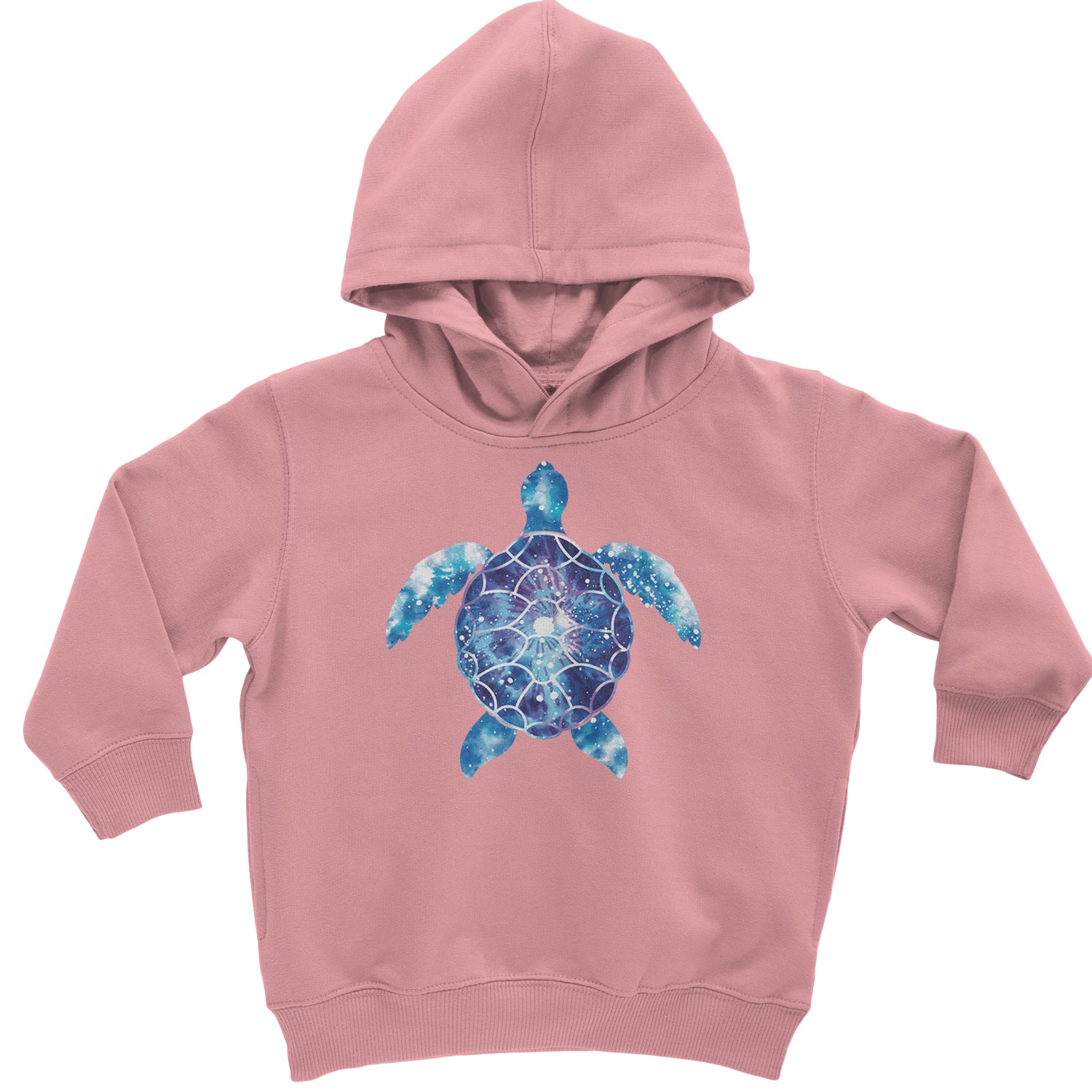 Ocean Aura Tie-Dye Sea Turtle Toddler Hoodie And Infant Fleece Romper Mauve