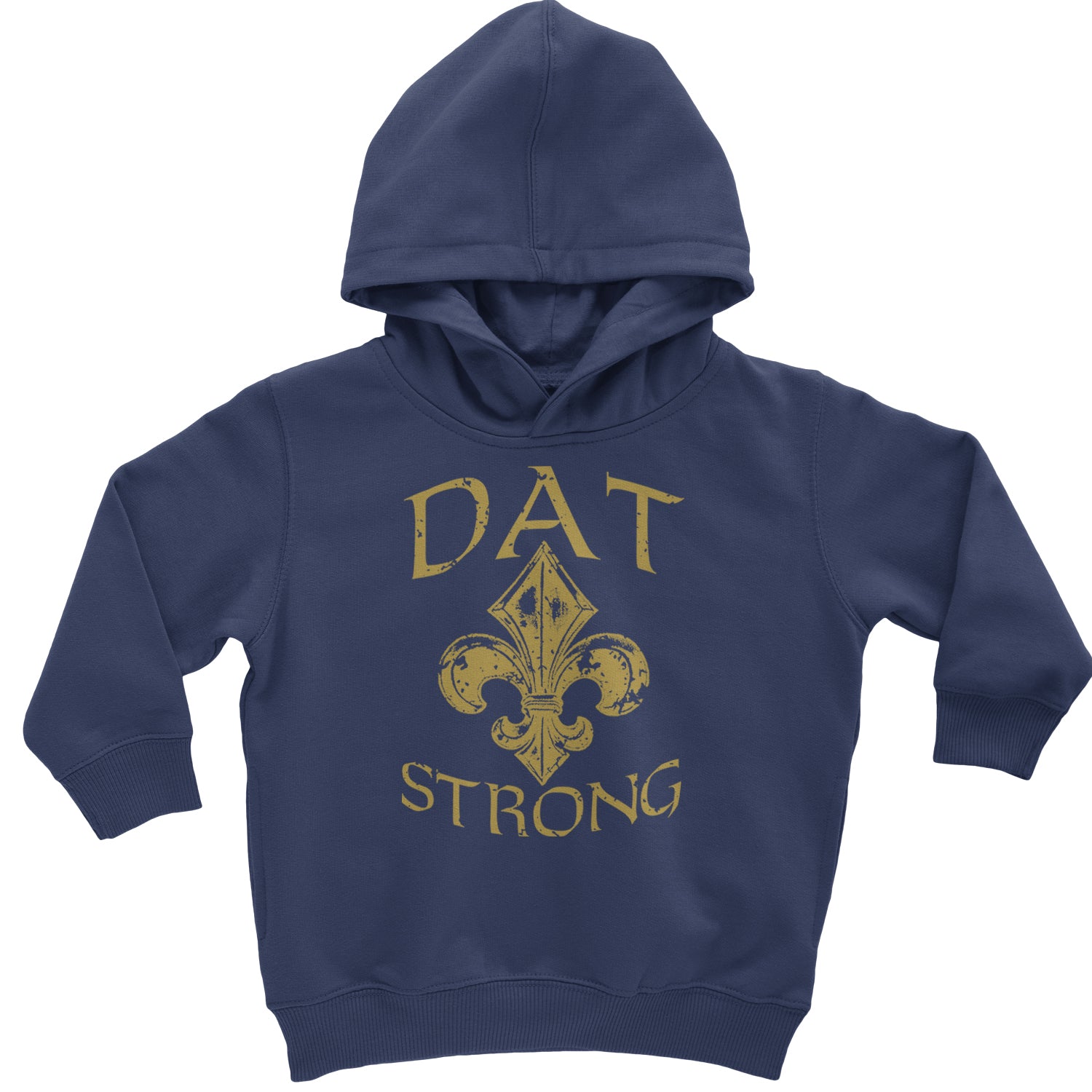 Dat Strong New Orleans   Toddler Hoodie And Infant Fleece Romper Navy Blue