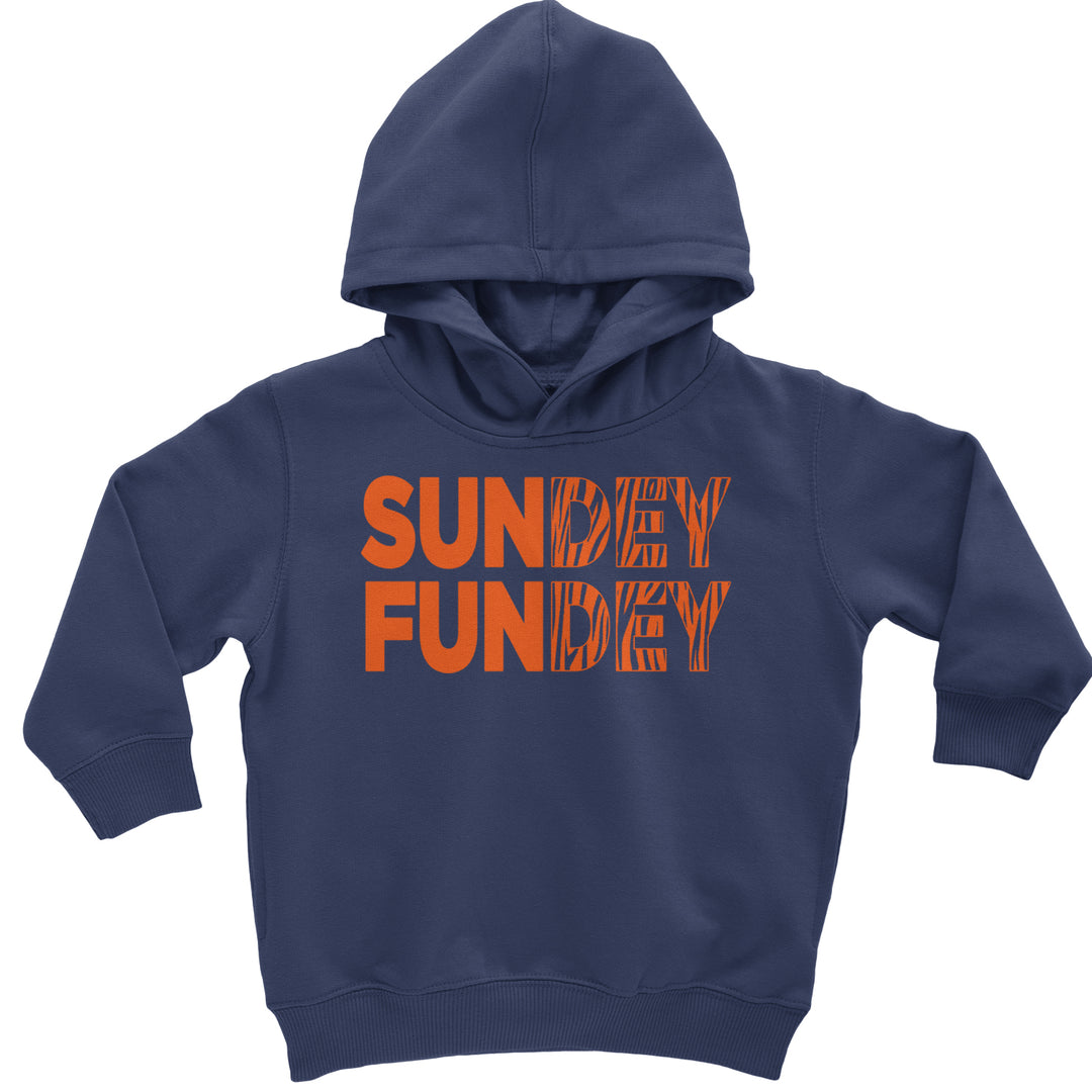 SunDEY FunDEY Sunday FundayToddler Hoodie And Infant Fleece Romper Navy Blue