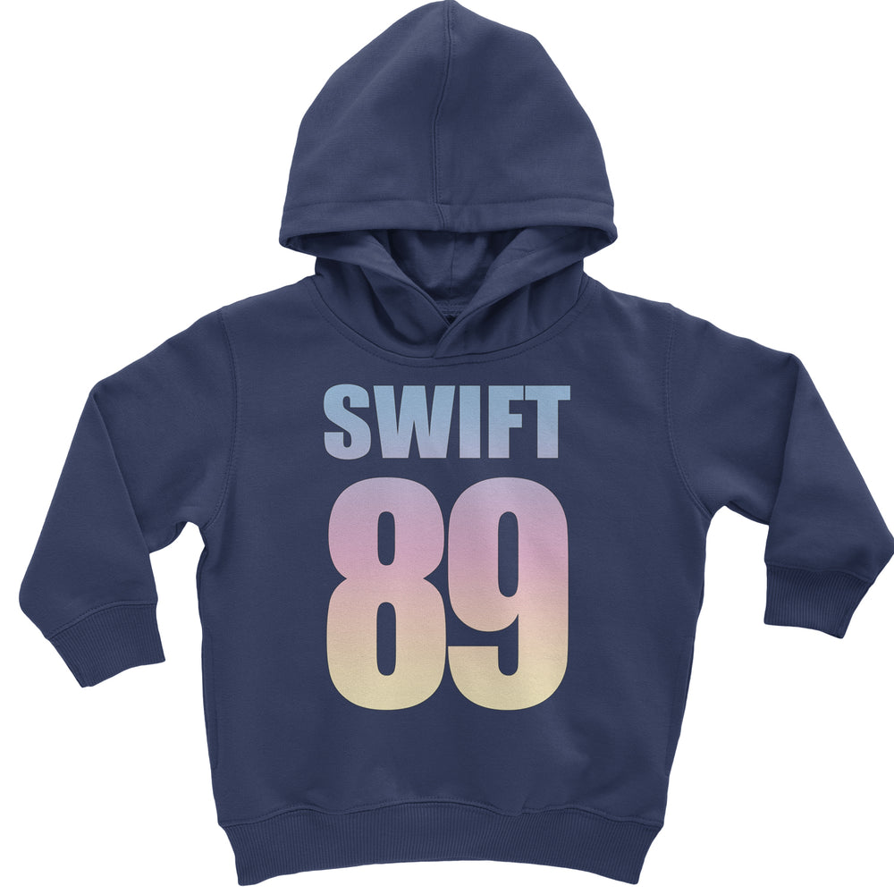 Lover Era Swift 89 Birth Year Music Fan TTPD Toddler Hoodie And Infant Fleece Romper Navy Blue