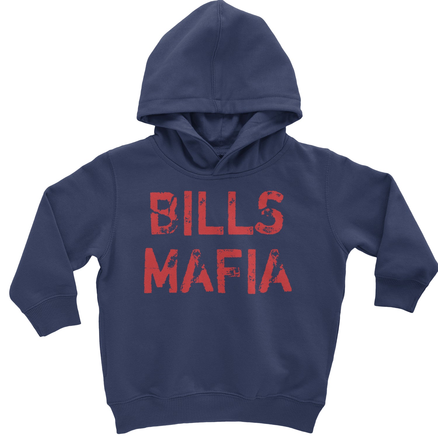 Distressed Bills Mafia Football Toddler Hoodie And Infant Fleece Romper Navy Blue